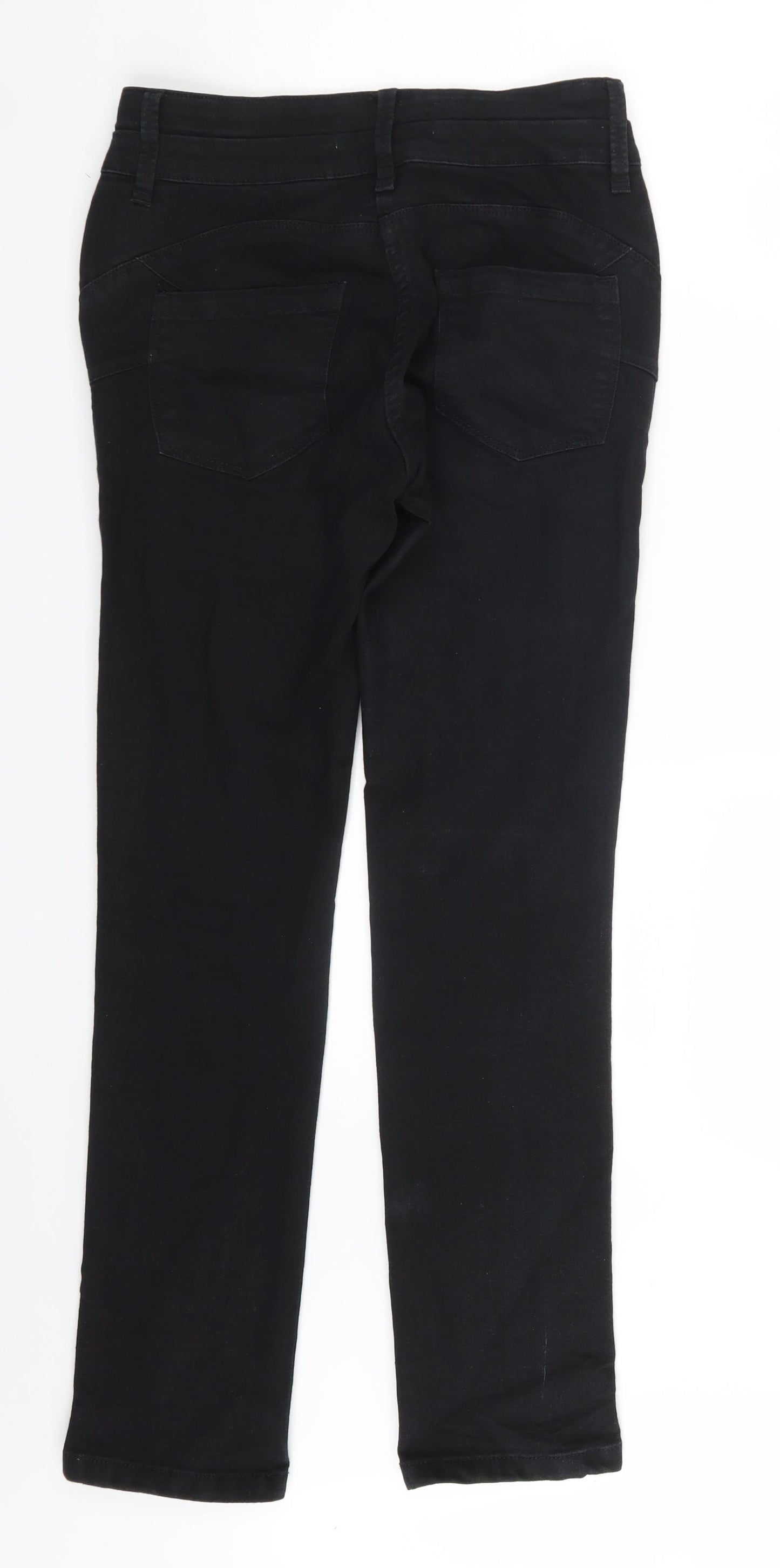 NEXT Womens Black  Denim Straight Jeans Size 8 L29 in