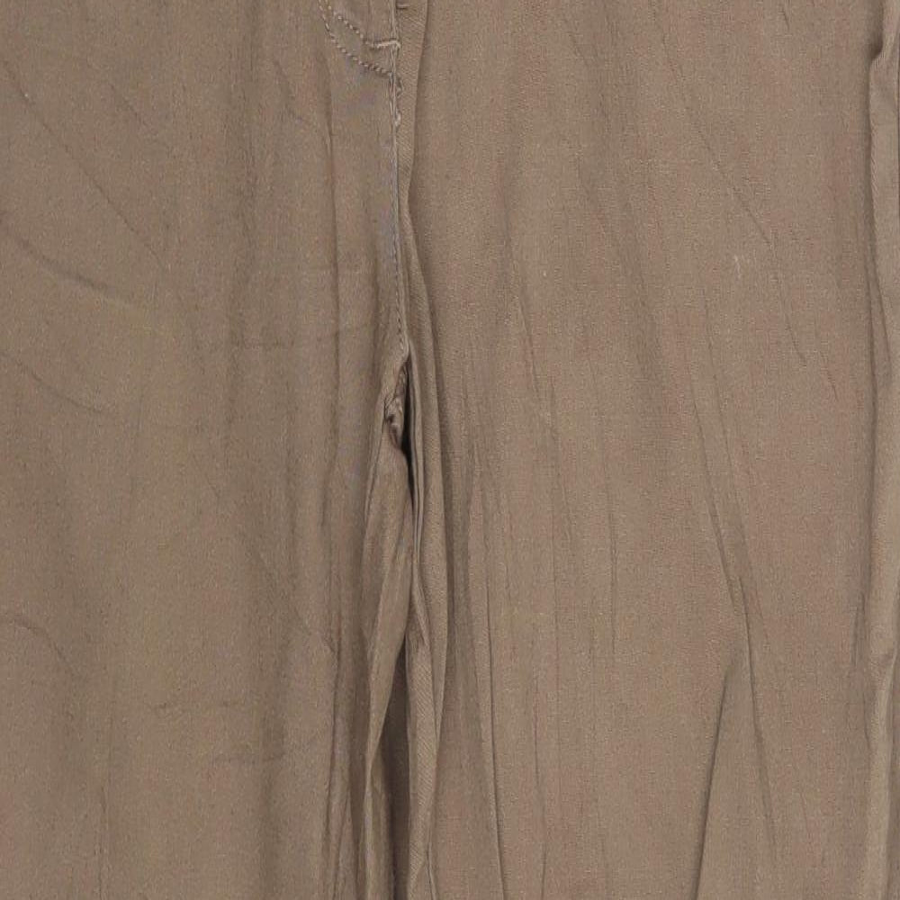 Preworn Womens Brown  Denim Straight Jeans Size 14 L27 in