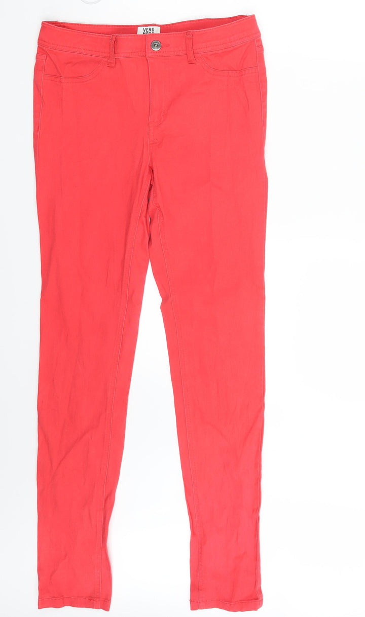 VERO MODA Womens Red  Denim Skinny Jeans Size 28 in L30 in