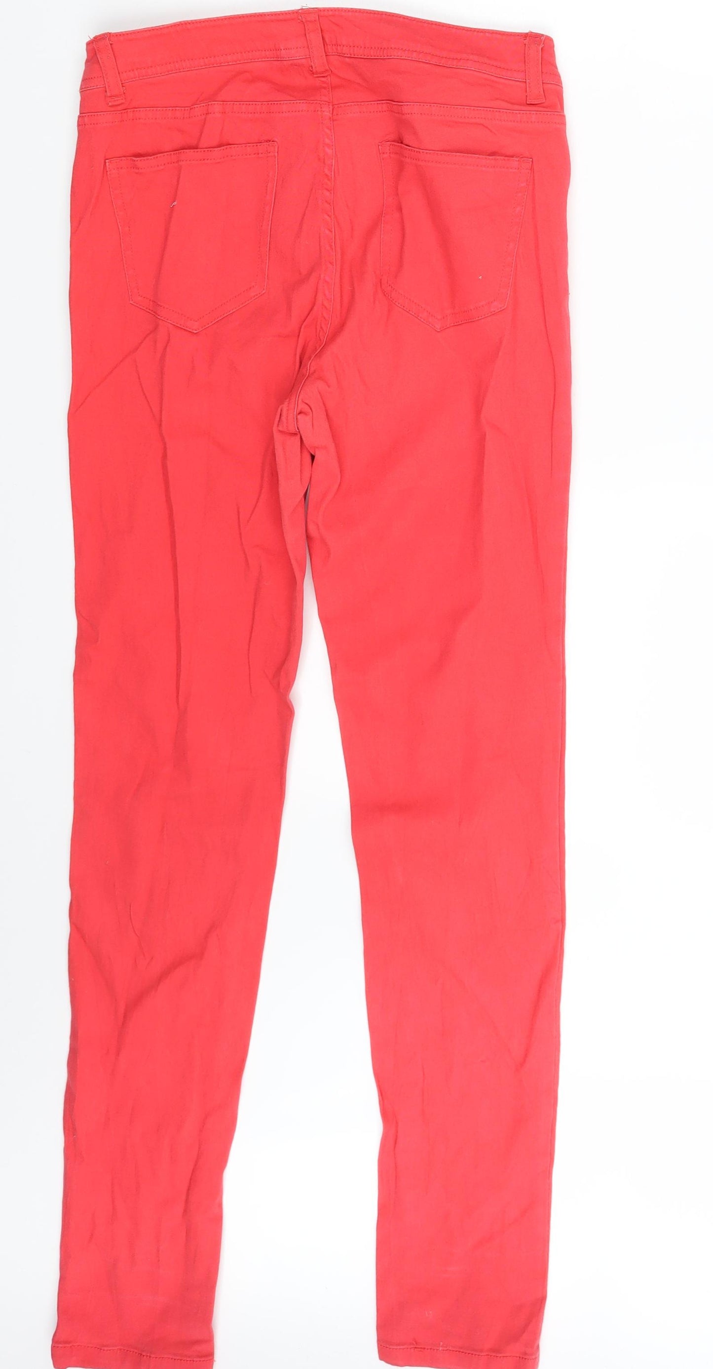 VERO MODA Womens Red  Denim Skinny Jeans Size 28 in L30 in