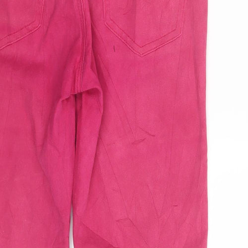 Vert de Womens Pink  Denim Capri Trousers Size M L25 in