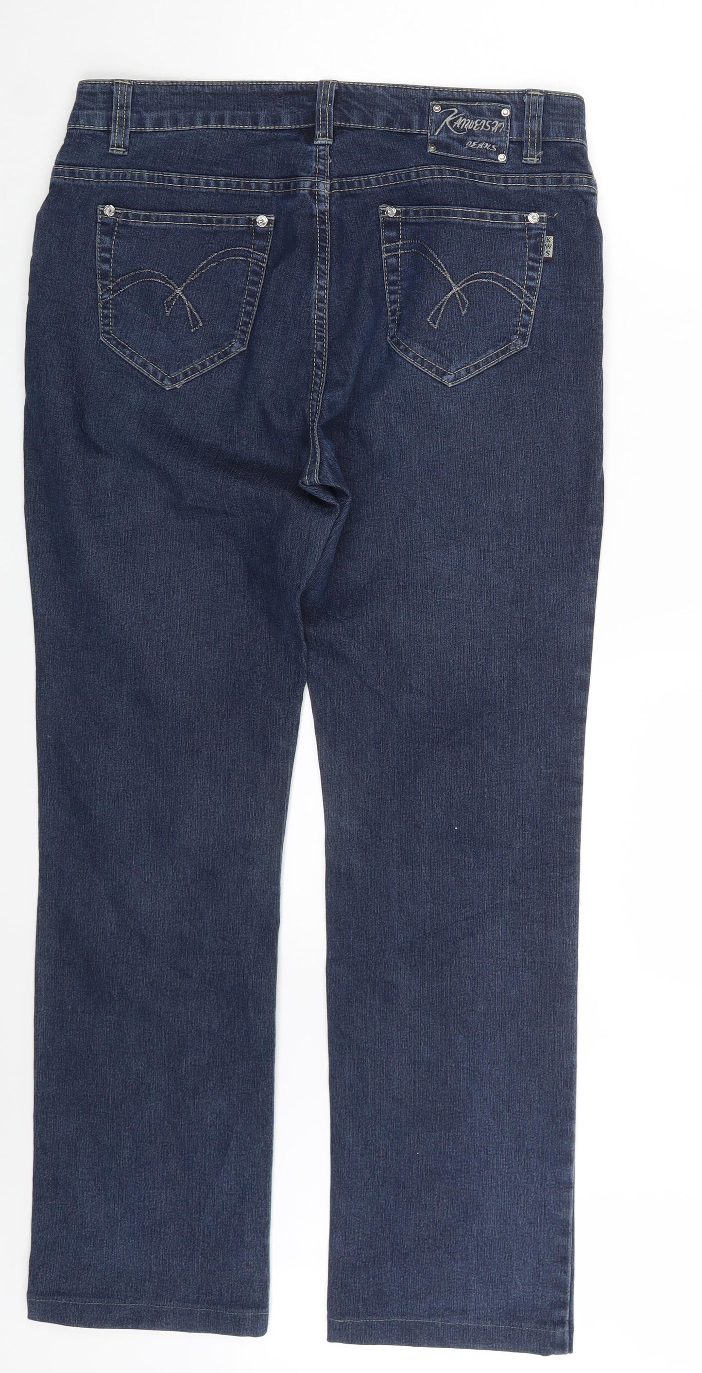 Kai Weishi Mens Blue  Denim Straight Jeans Size 32 in L29 in