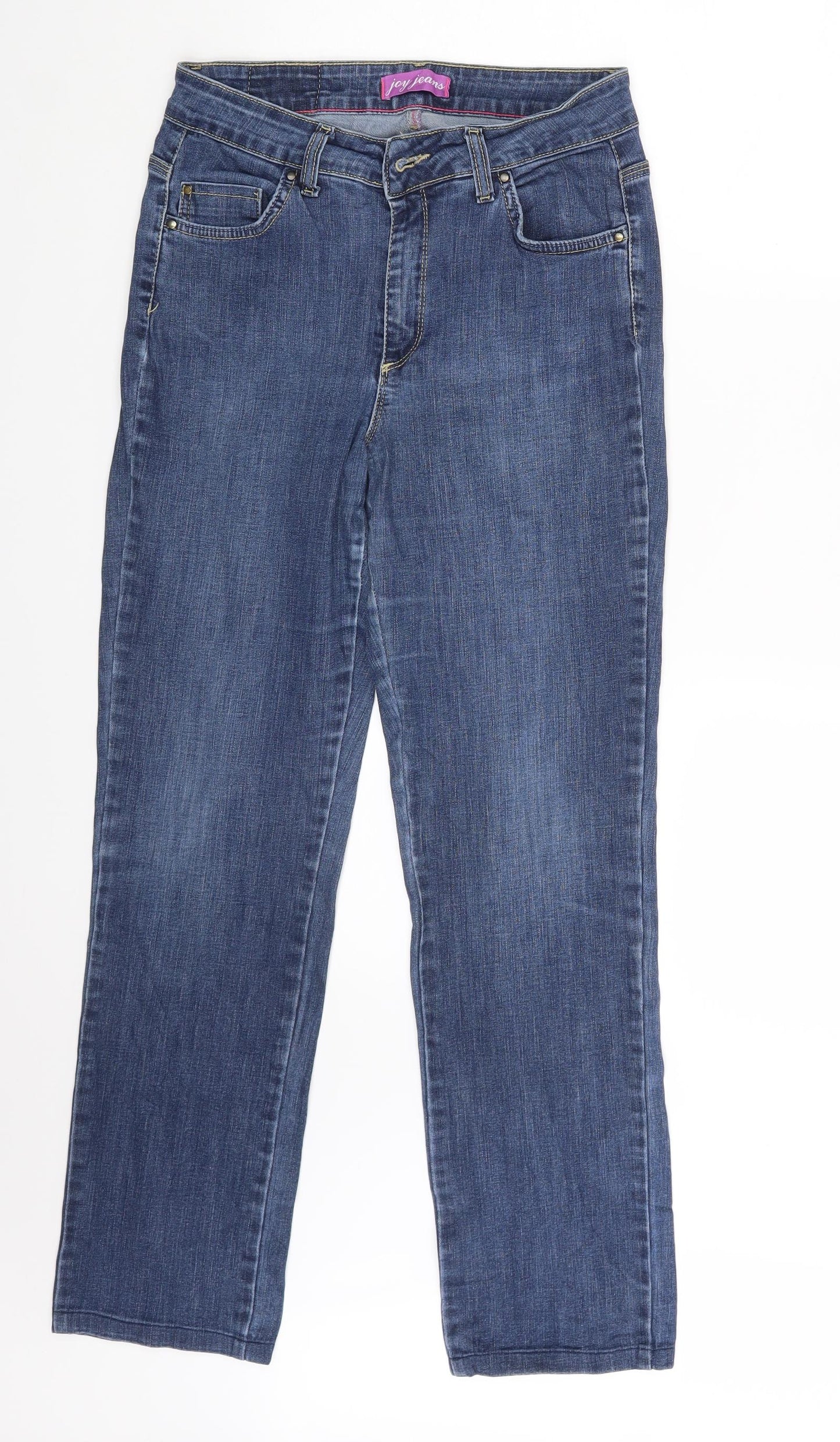JOY JEANS Womens Blue  Denim Straight Jeans Size 28 in L29 in