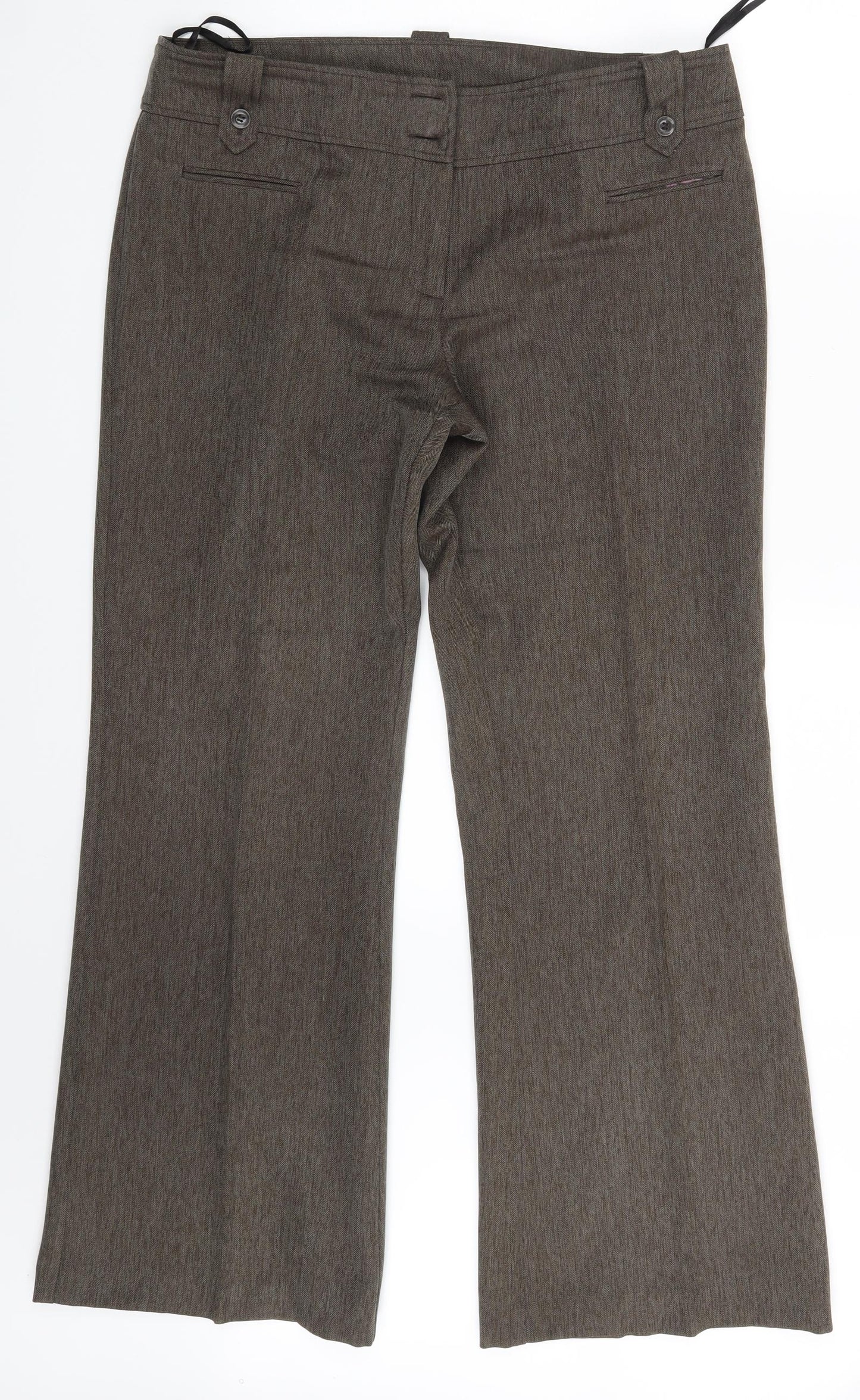 F&F Womens Brown   Trousers  Size 14 L30 in