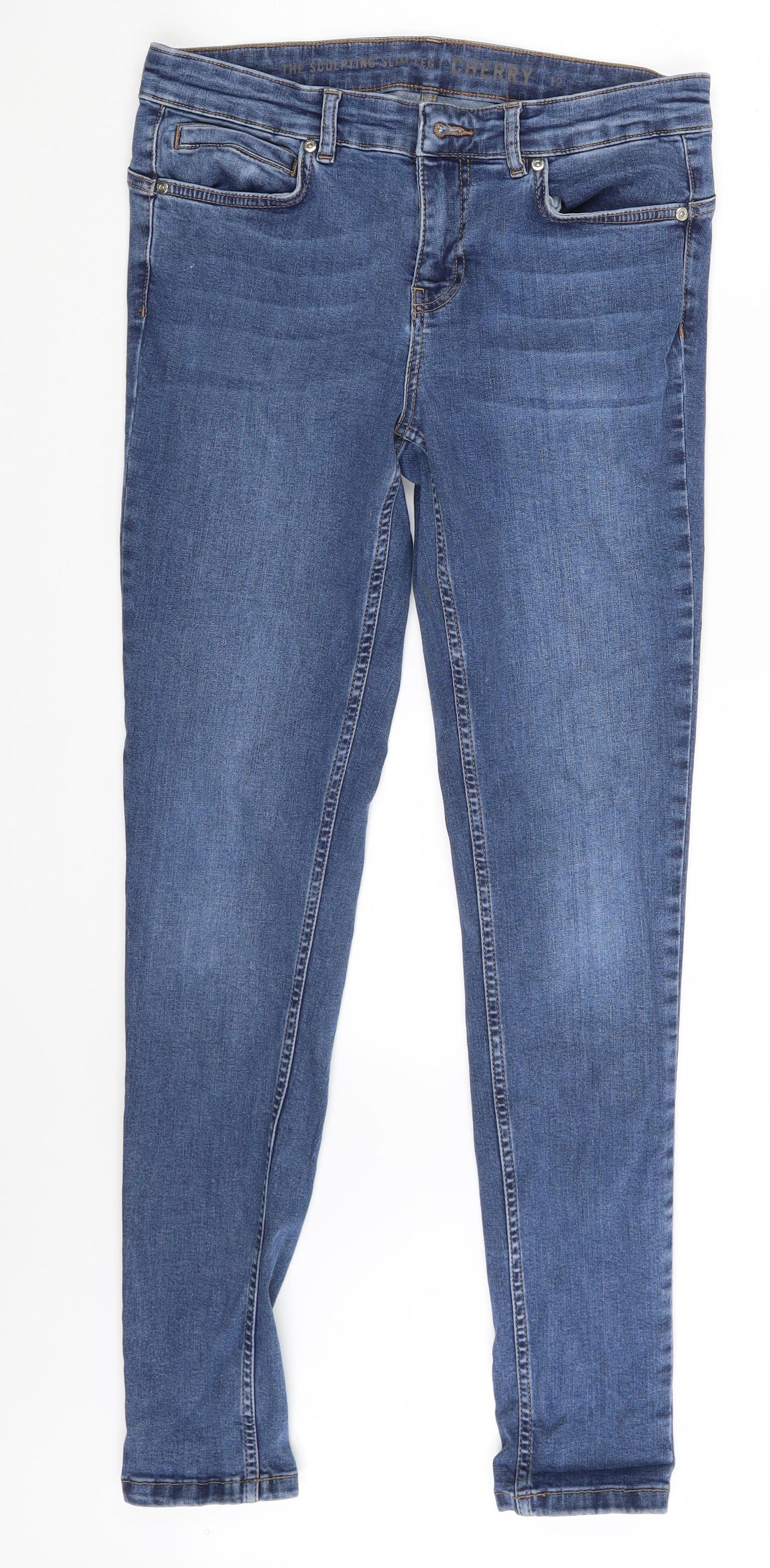 Oasis Womens Blue  Denim Skinny Jeans Size 12 L30 in
