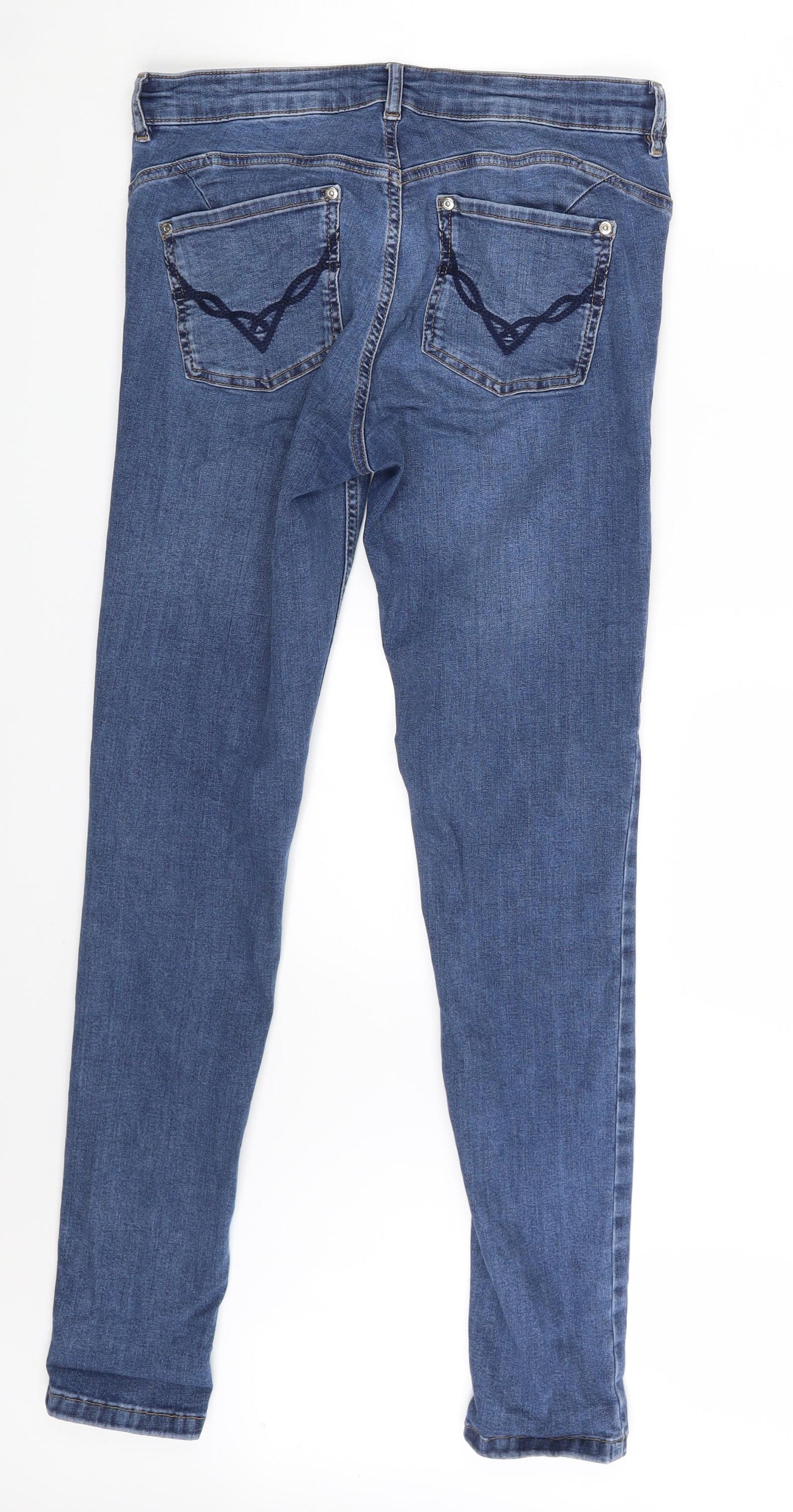 Oasis Womens Blue  Denim Skinny Jeans Size 12 L30 in