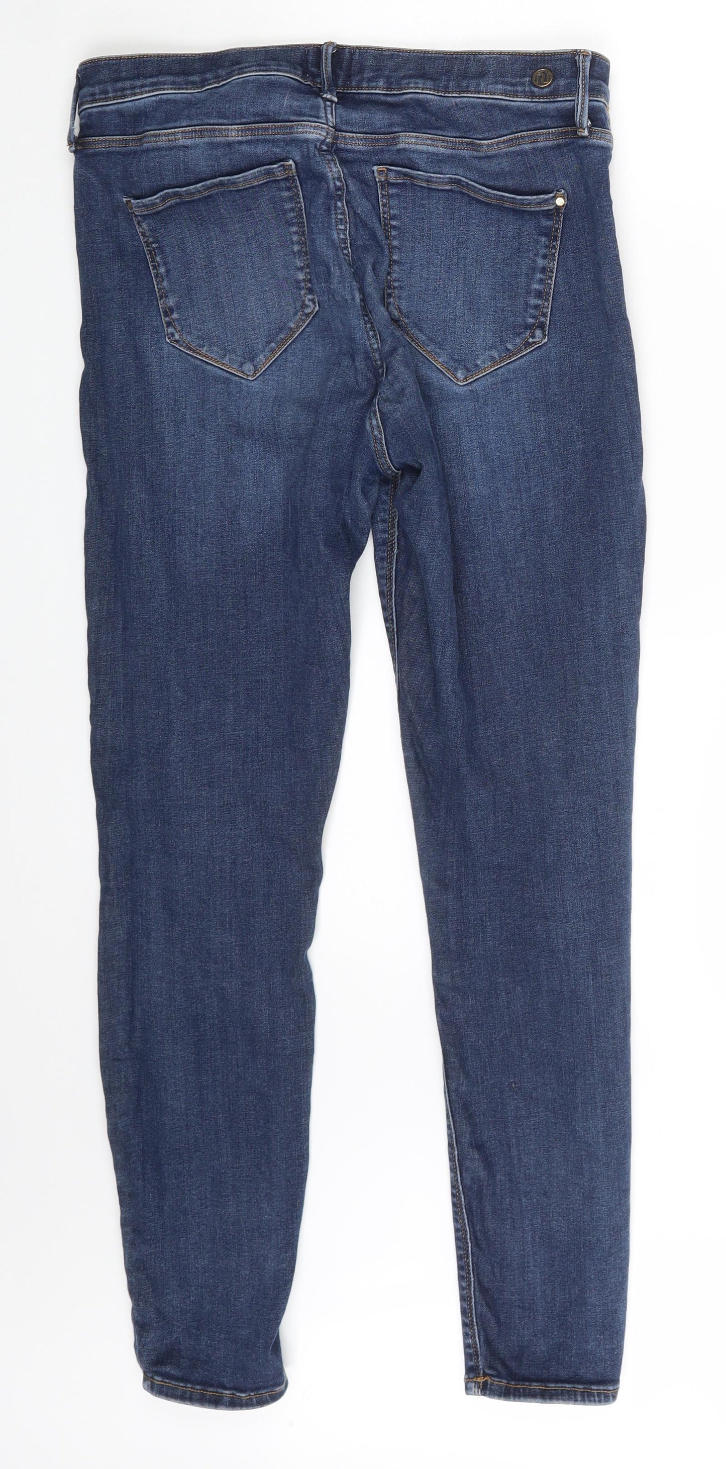 River Island Womens Blue  Denim Skinny Jeans Size 14 L28 in