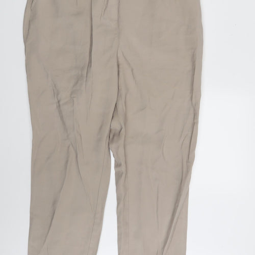 F&F Womens Beige   Dress Pants Trousers Size 14 L25 in