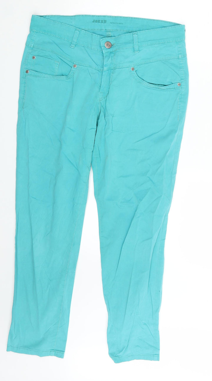 Joker Womens Green Denim Straight Jeans Size 34 in L27 in