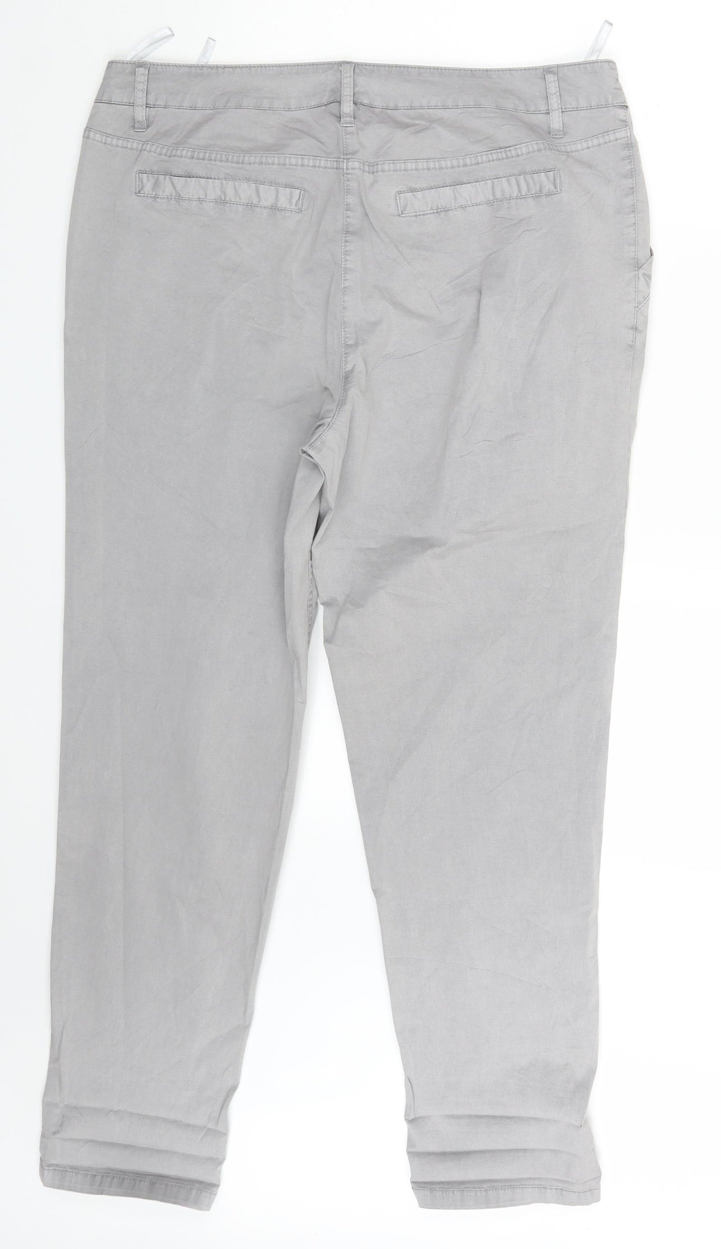 Rainbow Womens Grey  Denim Chino Trousers Size 18 L29 in