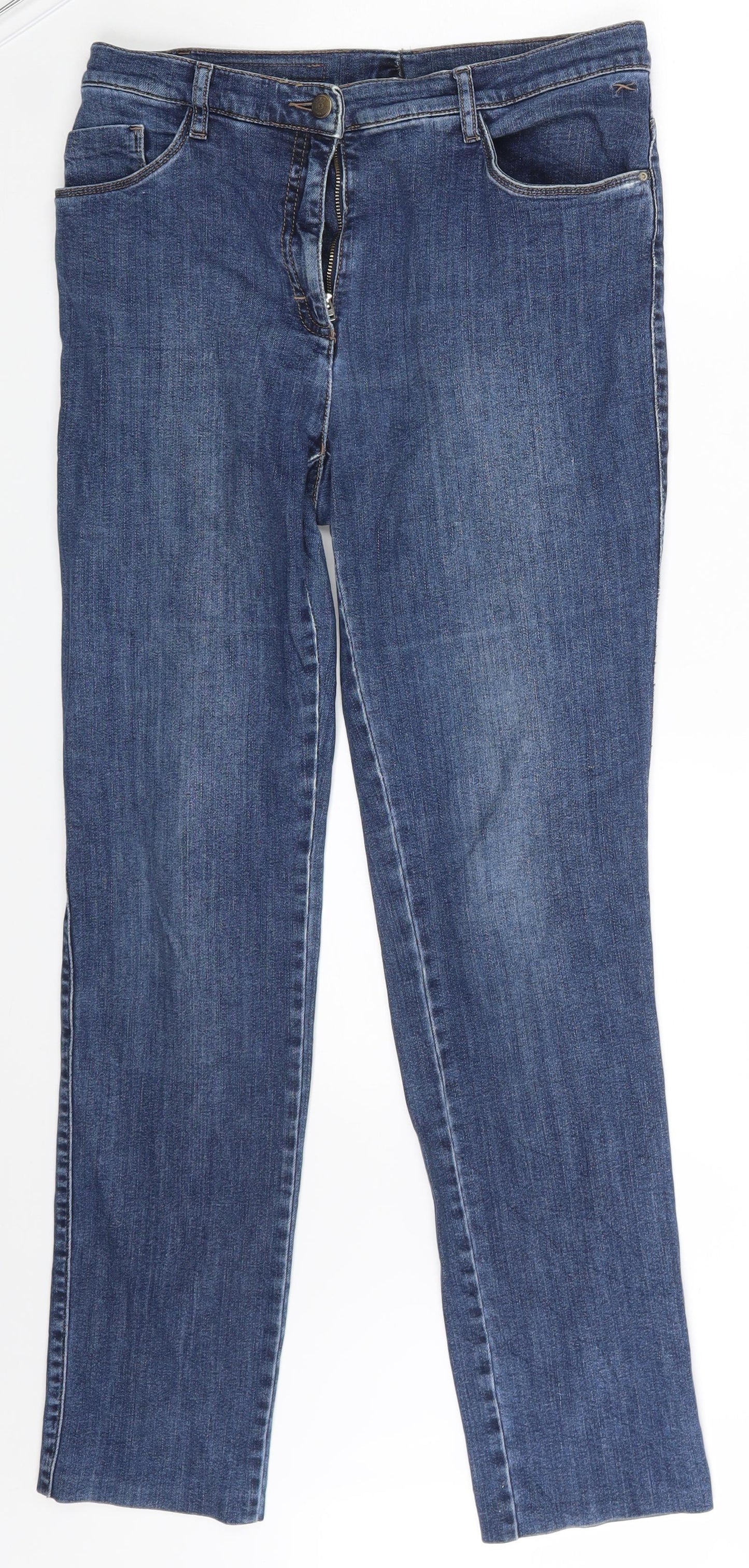 BRAX Womens Blue  Denim Straight Jeans Size 30 in L29 in