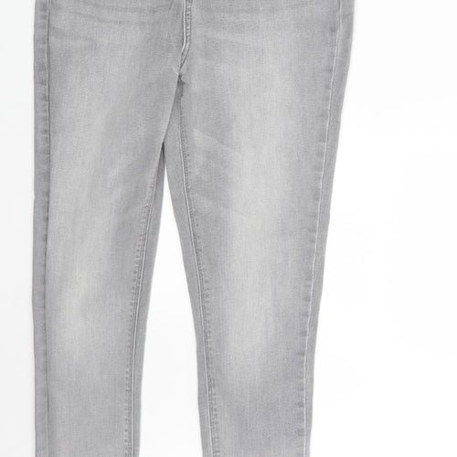 Denim Co. Womens Grey  Denim Skinny Jeans Size 14 L27 in