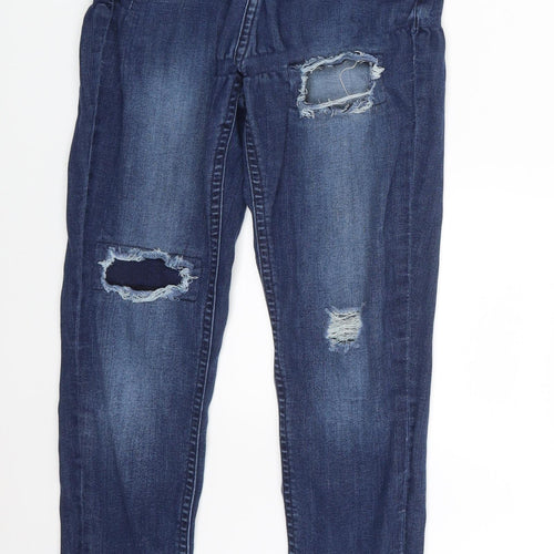 F&F Womens Blue  Denim Tapered Jeans Size 10 L26 in