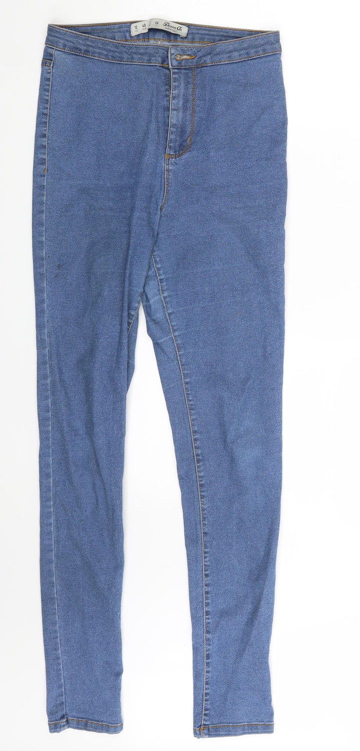 Denim Co. Womens Blue Denim Jegging Jeans Size 12 L31 in
