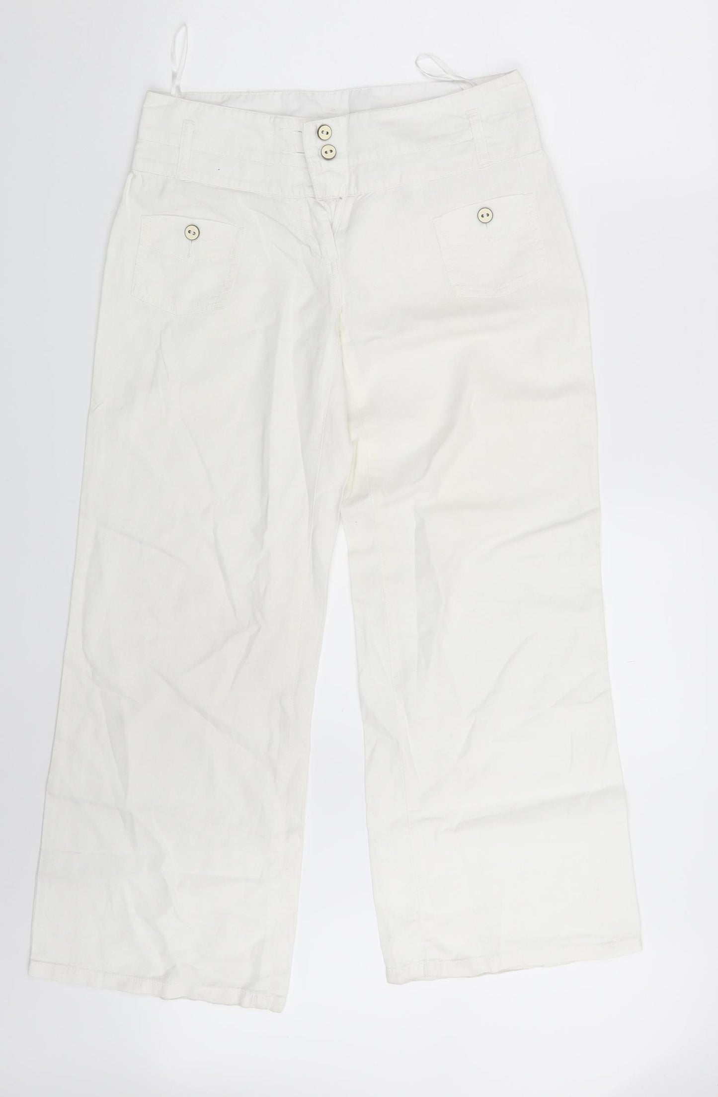 NEXT Womens White   Sweatpants Trousers Size 8 L28 in