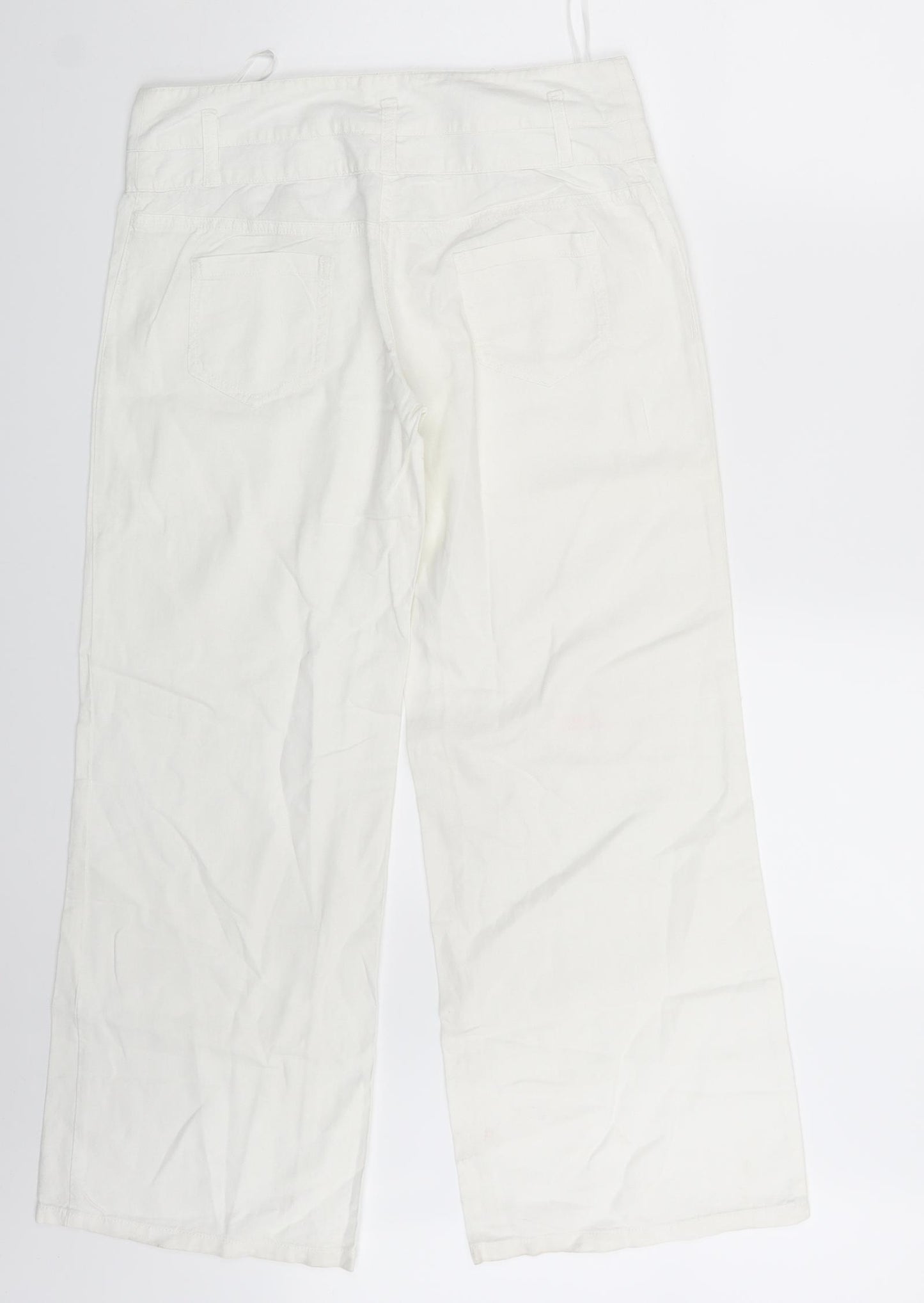 NEXT Womens White   Sweatpants Trousers Size 8 L28 in