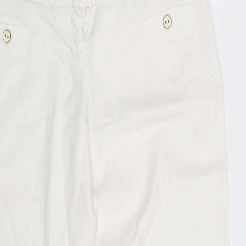 NEXT Womens White   Sweatpants Trousers Size 8 L28 in