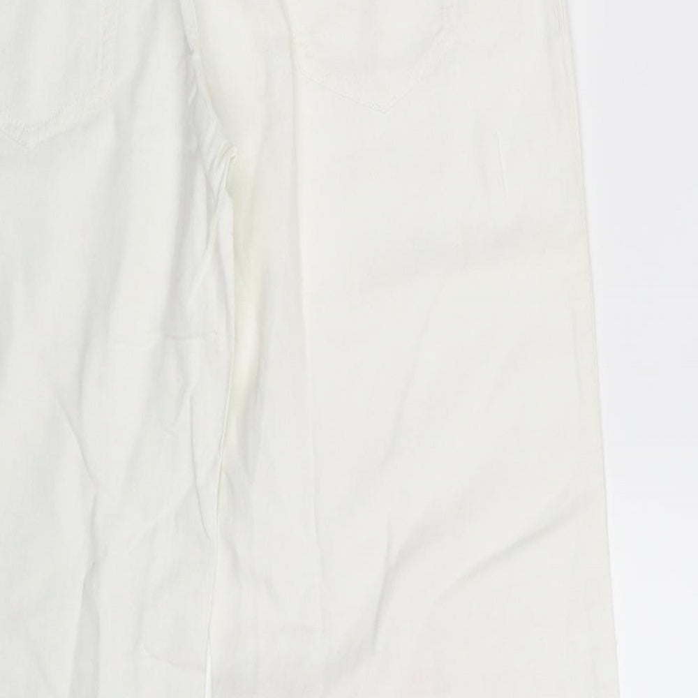 NEXT Womens White   Sweatpants Trousers Size 8 L28 in