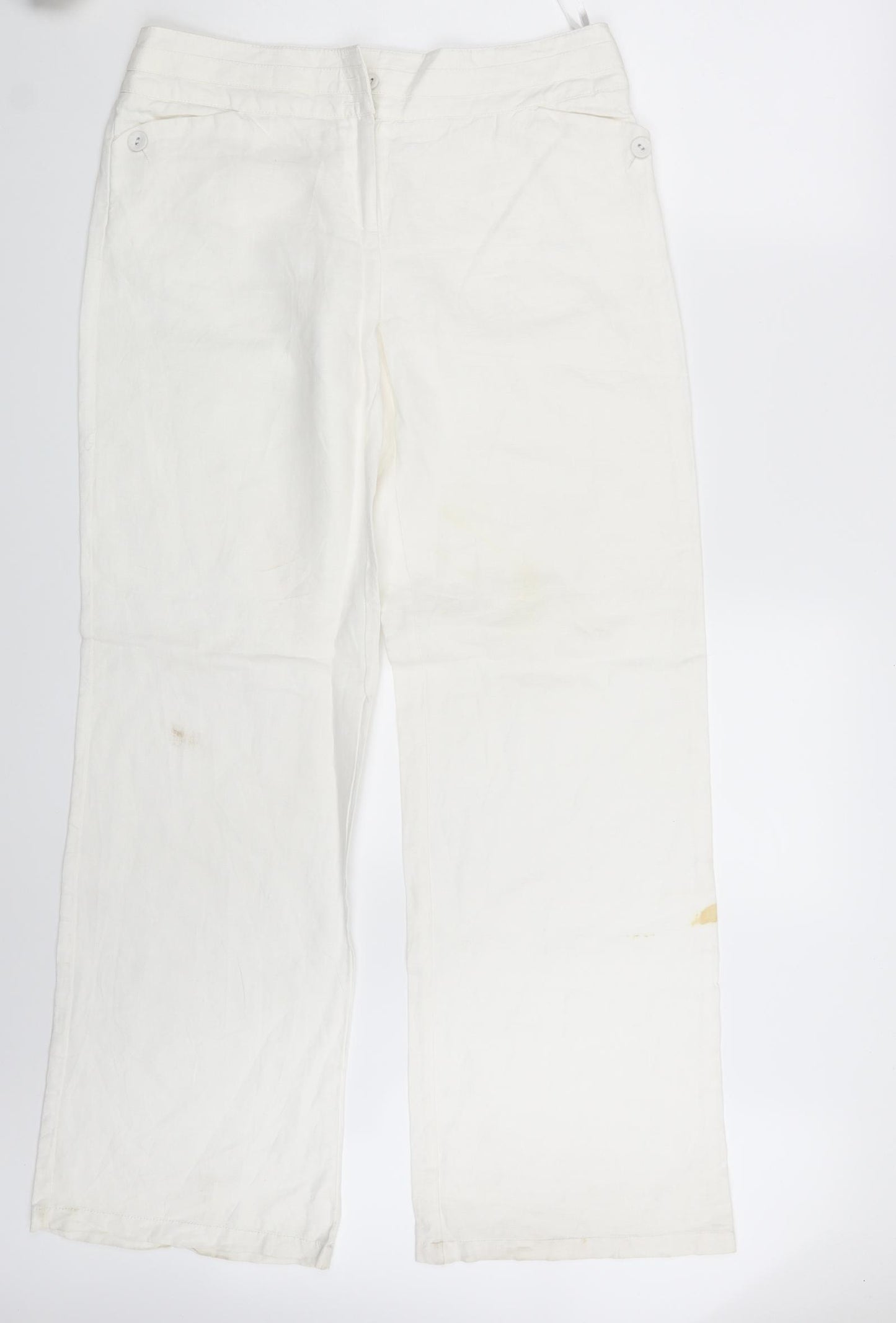 Monsoon Womens White   Sweatpants Trousers Size 12 L33 in