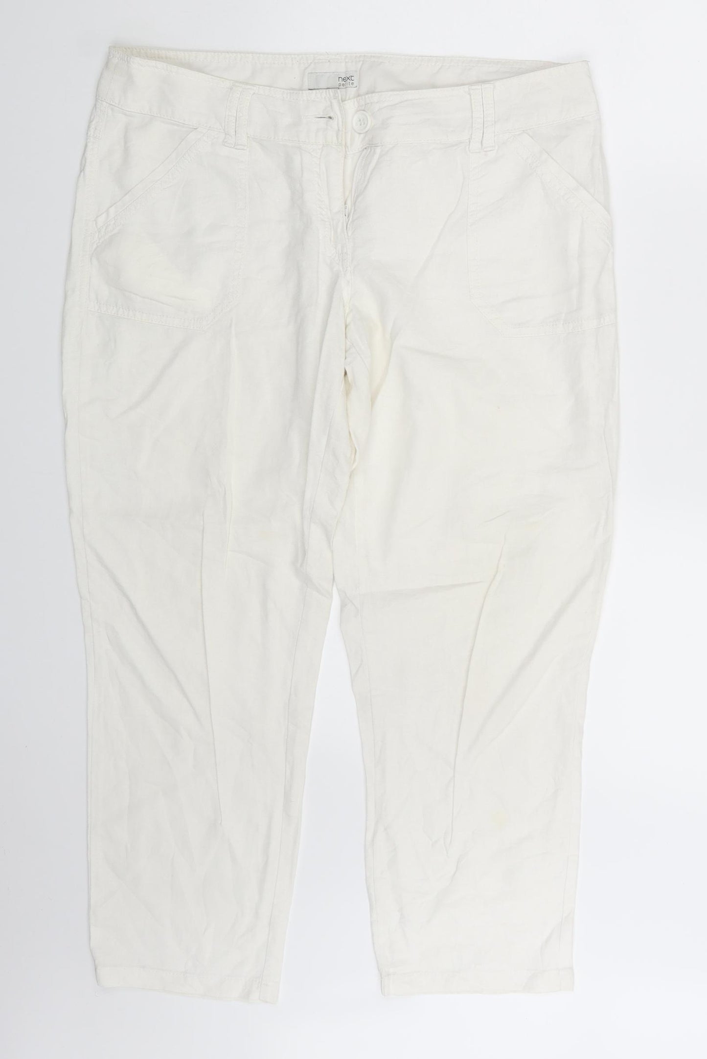 NEXT Womens White   Sweatpants Trousers Size 14 L26 in