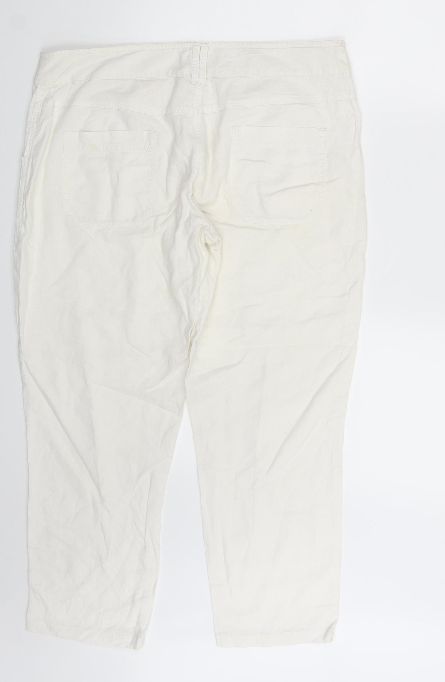NEXT Womens White   Sweatpants Trousers Size 14 L26 in