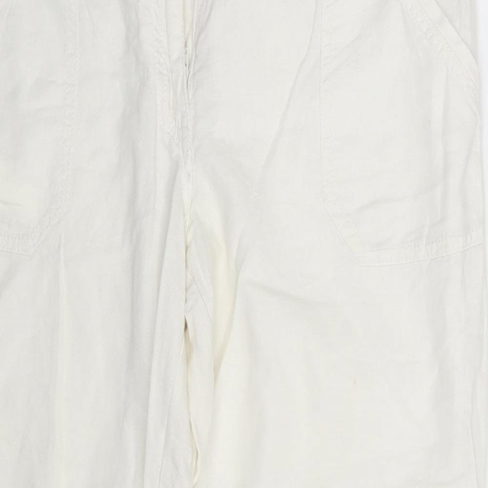 NEXT Womens White   Sweatpants Trousers Size 14 L26 in