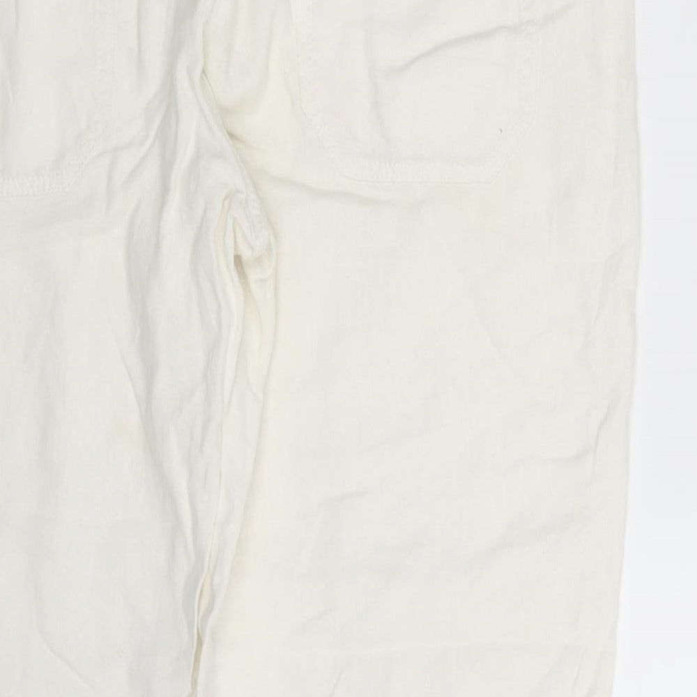 NEXT Womens White   Sweatpants Trousers Size 14 L26 in