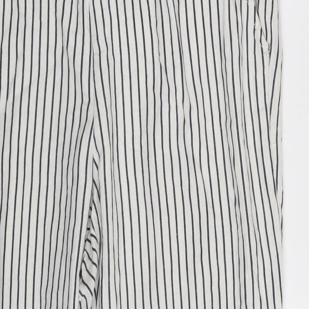 Takko Fashion Womens White Striped  Sweatpants Trousers Size 36 in L29 in