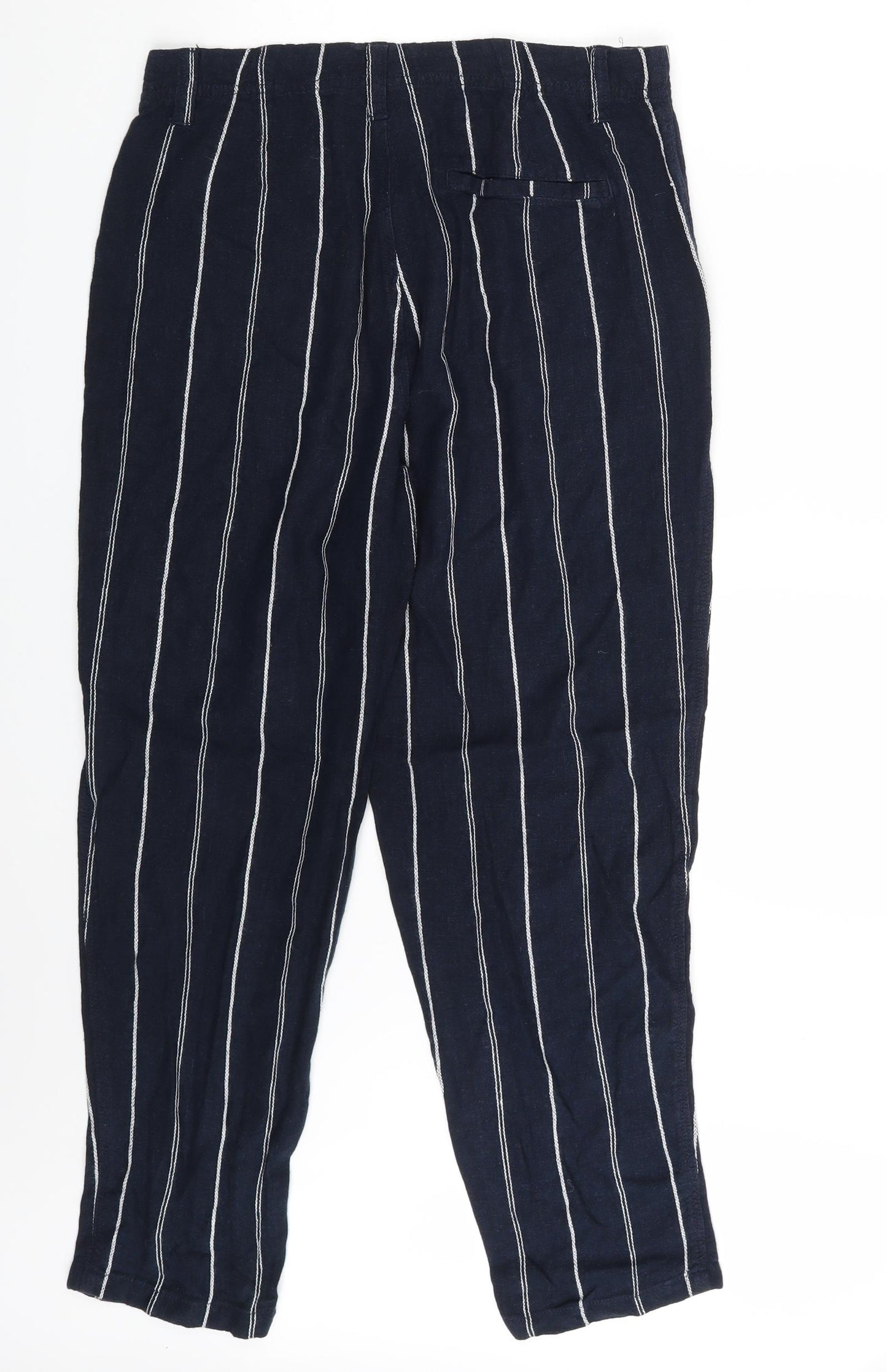 F&F Womens Blue Striped  Sweatpants Trousers Size 12 L27 in