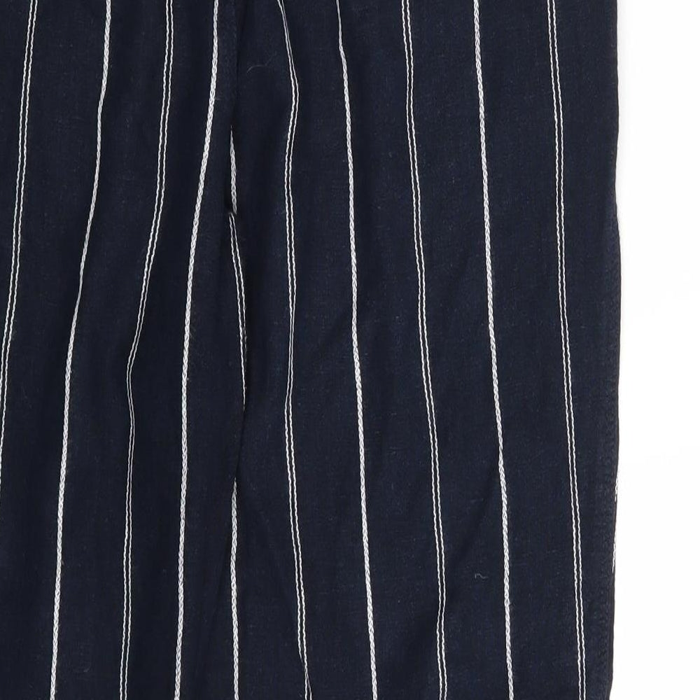 F&F Womens Blue Striped  Sweatpants Trousers Size 12 L27 in