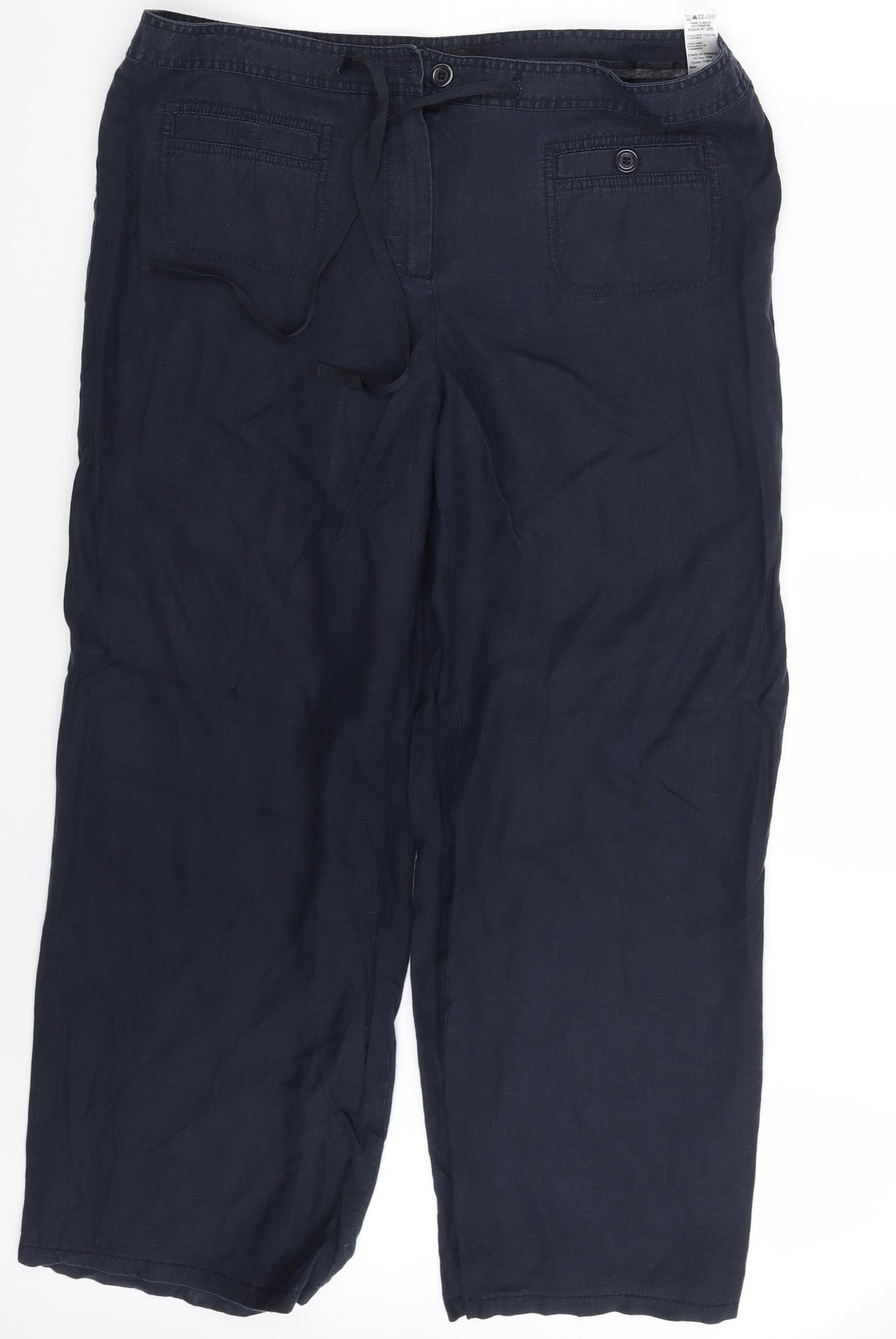 M&S Womens Blue   Sweatpants Trousers Size 18 L29 in