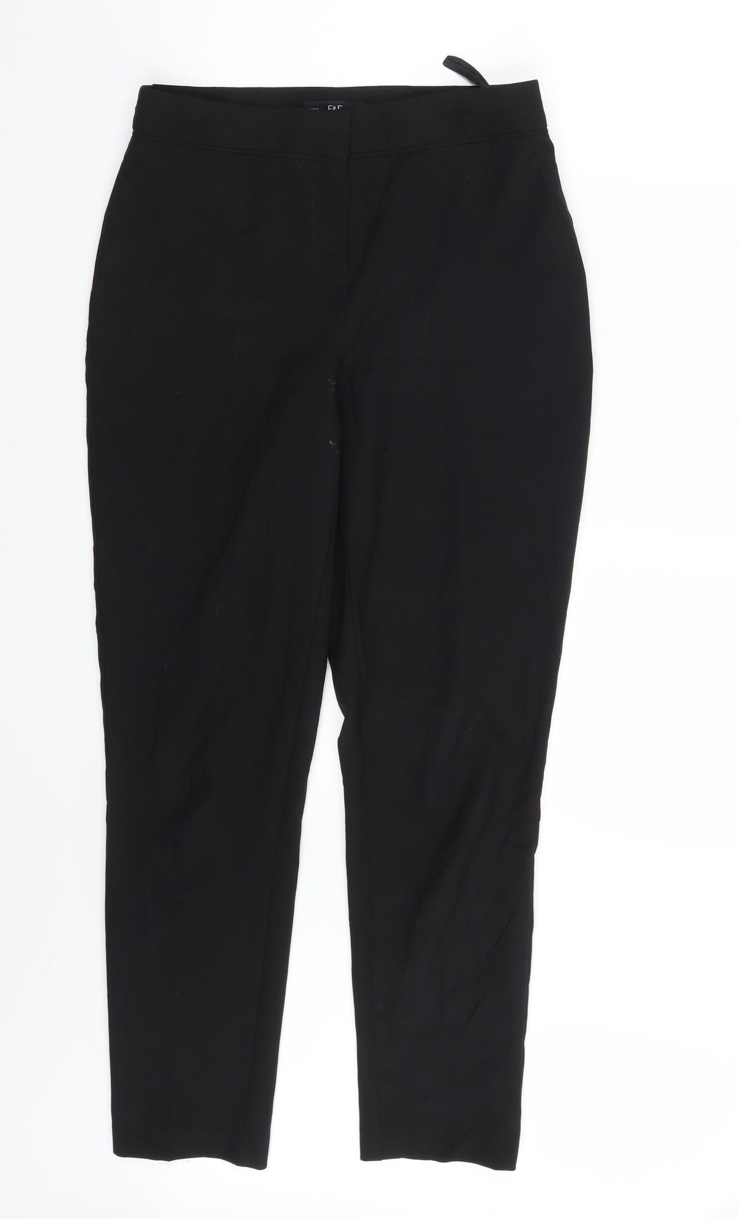 F&F Womens Black   Chino Trousers Size 8 L27 in