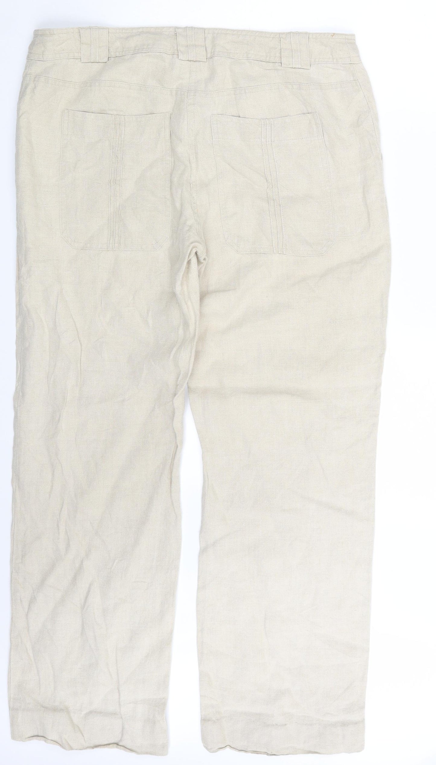 Popin Womens Beige   Trousers  Size XL L32 in
