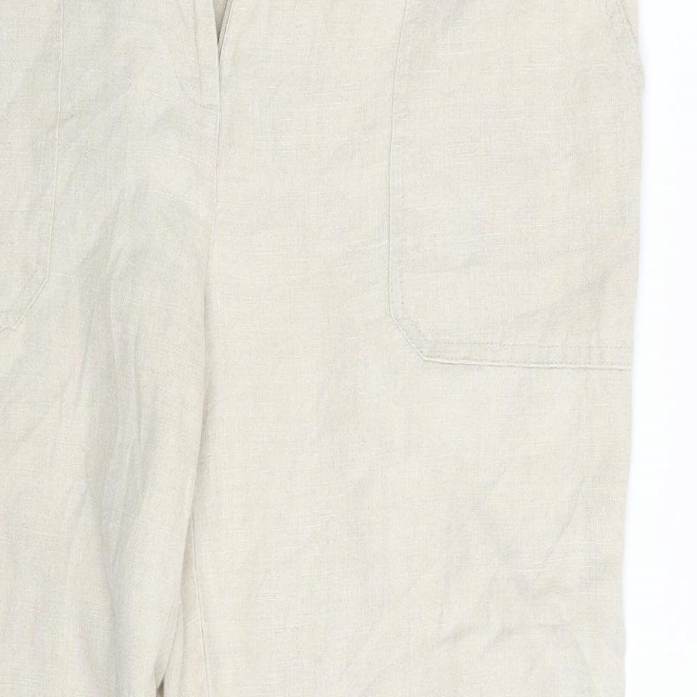 Popin Womens Beige   Trousers  Size XL L32 in