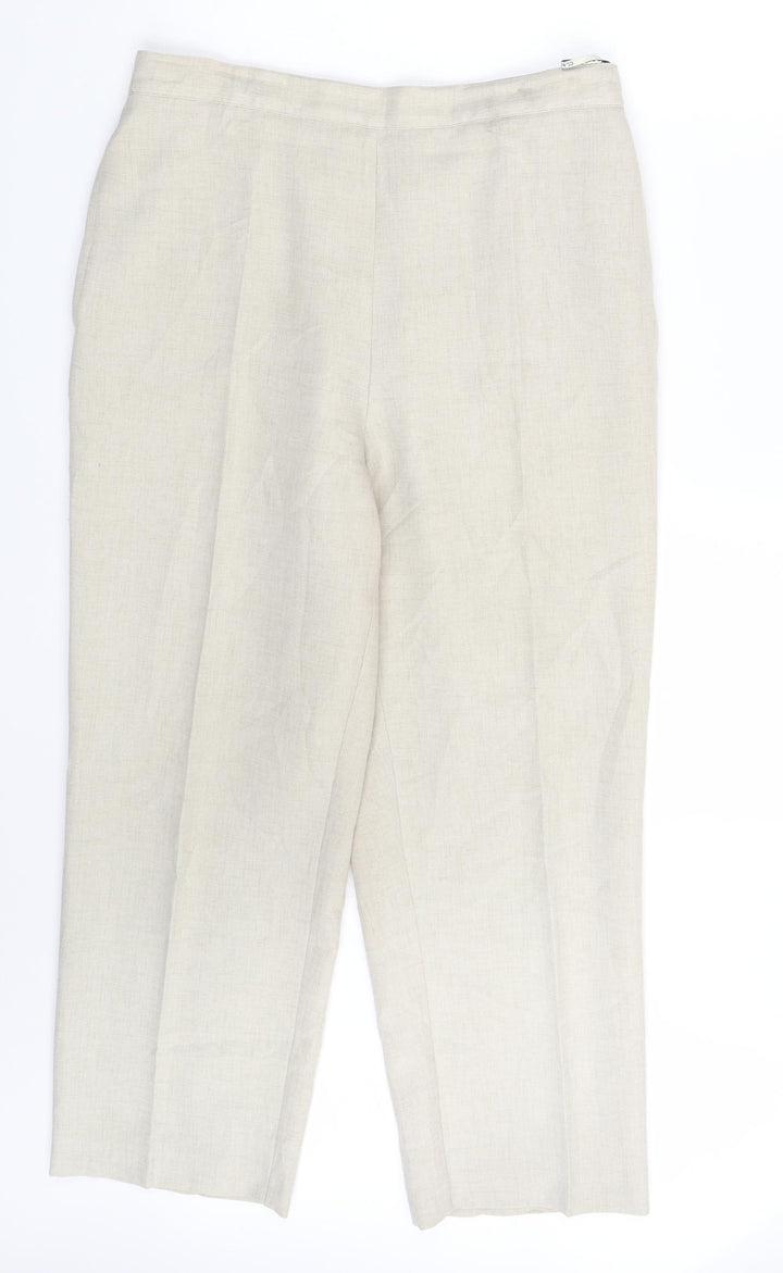 BHS Womens Beige   Dress Pants Trousers Size 14 L25 in