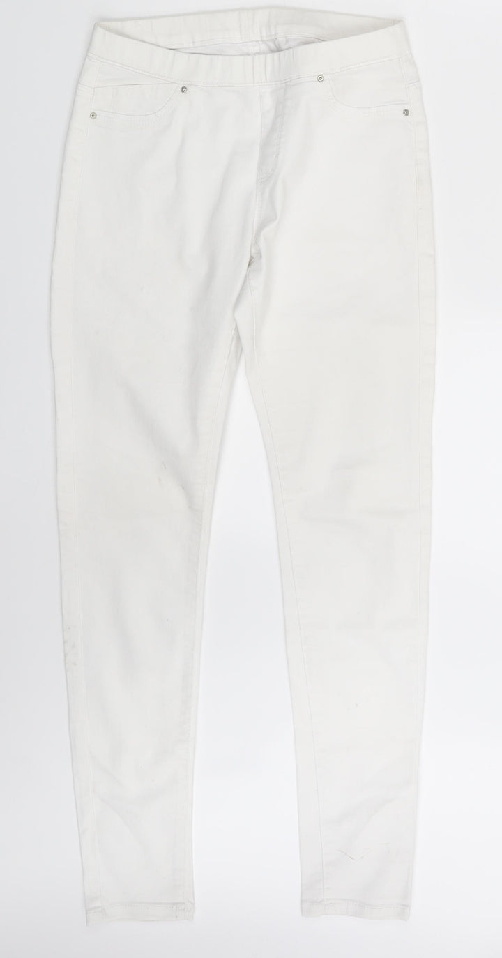 Denim Co. Womens White Denim Jegging Jeans Size 6 L29 in