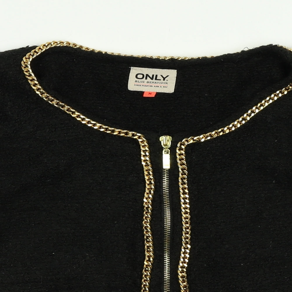 Only Womens Black   Jacket Blazer Size M