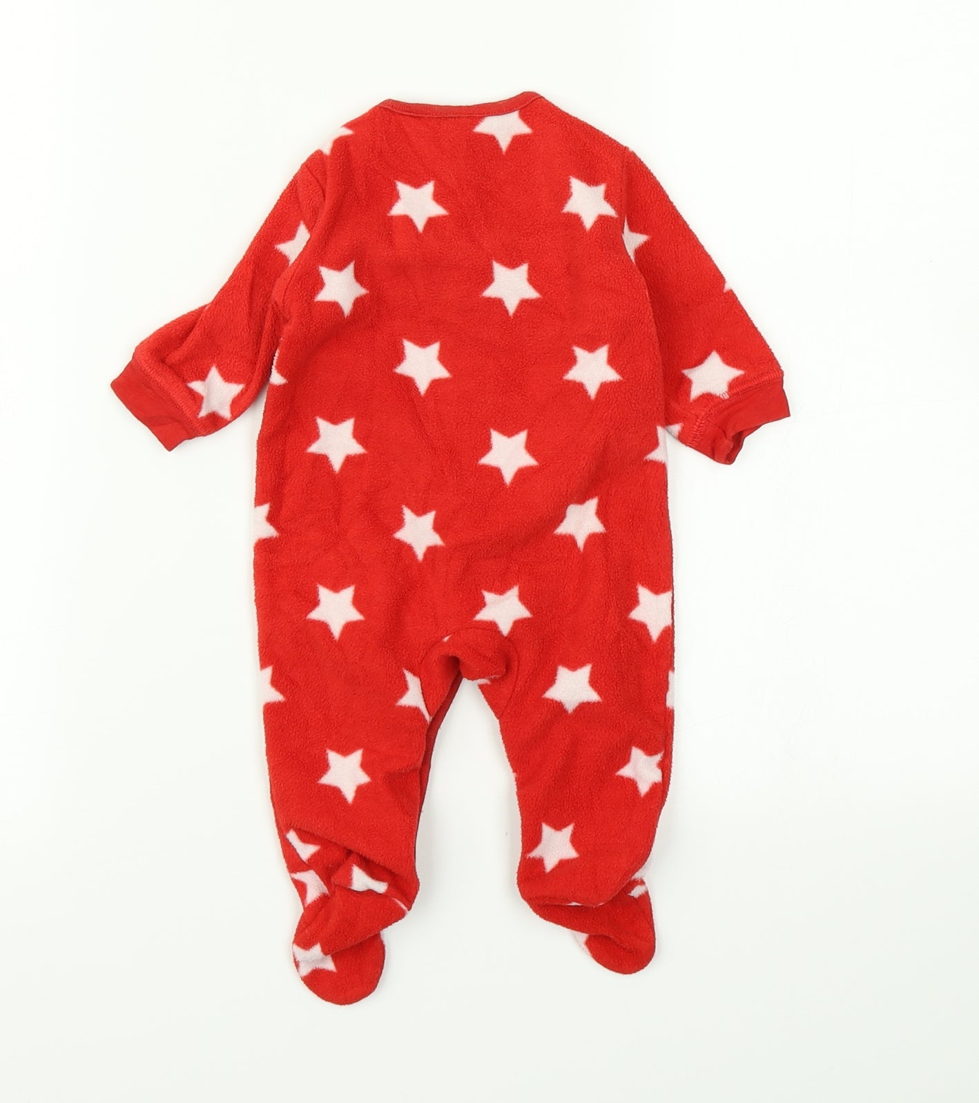 Tesco Baby Red Spotted  Capri Bodysuit Size 0-3 Months  - Star Print