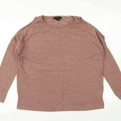 Atmosphere Womens Pink   Basic T-Shirt Size 12  - Cold Shoulder