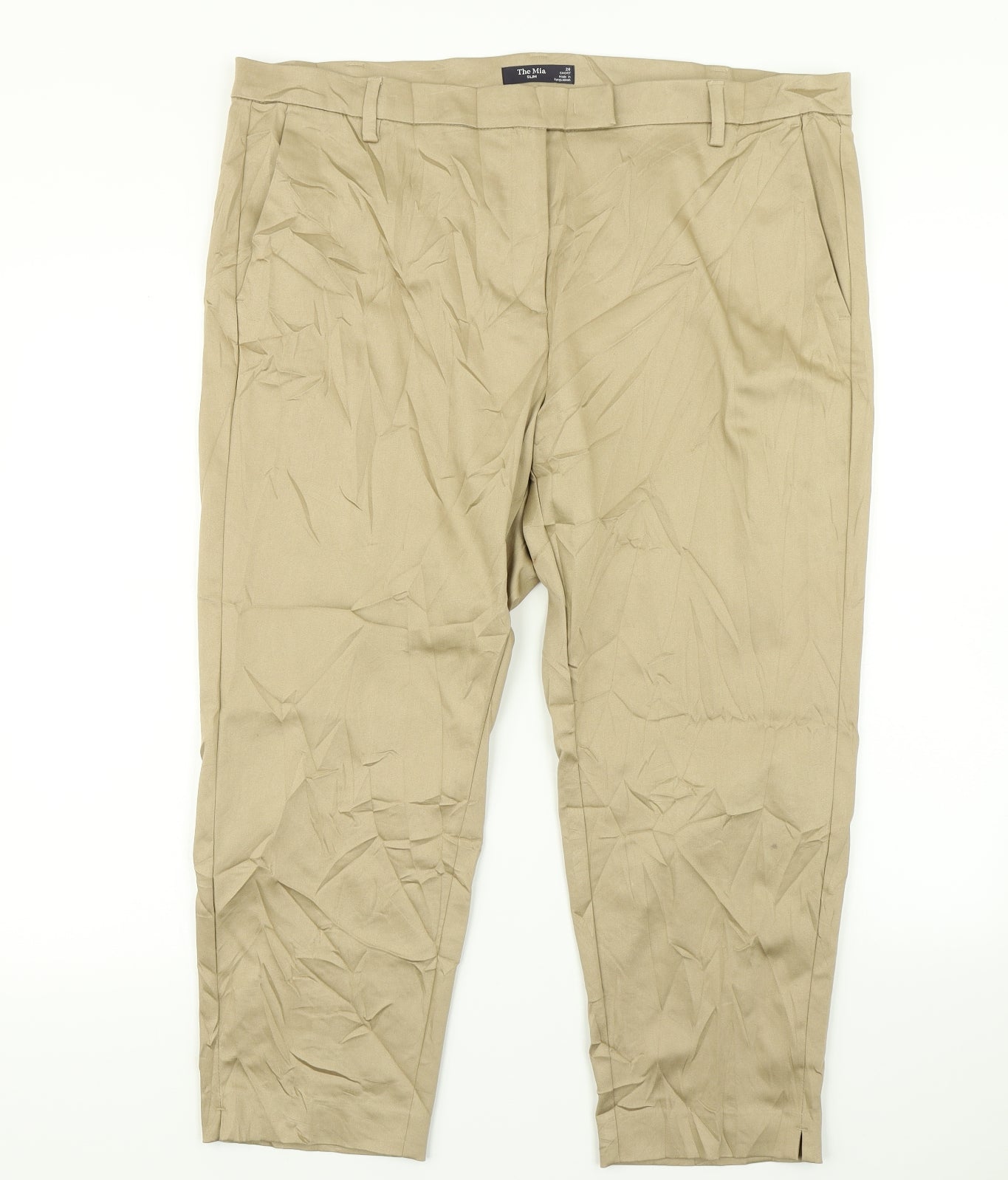 M&S Collection Womens Brown   Pedal Pusher Trousers Size 20 L23 in