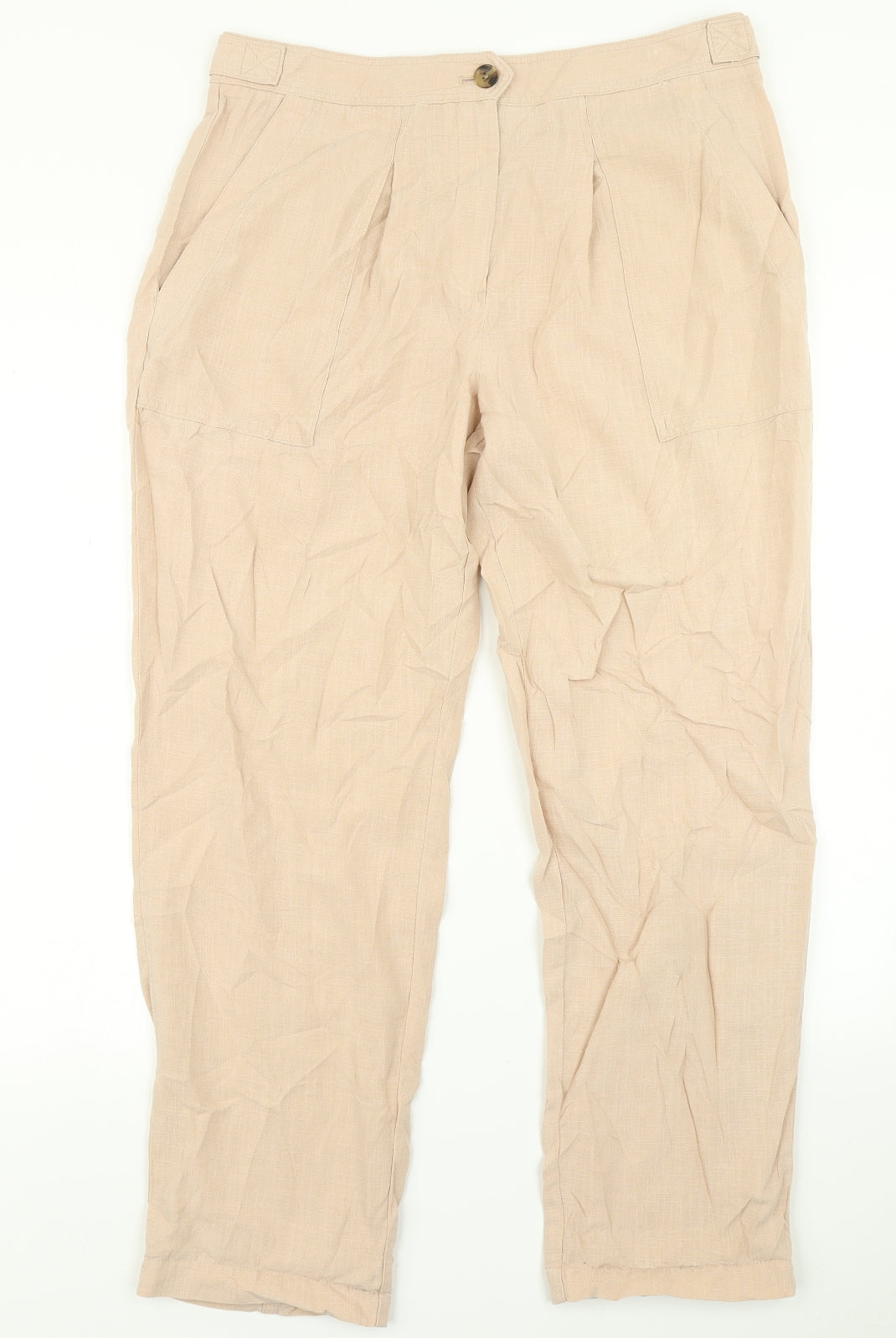 Per Una Womens Pink   Cargo Trousers Size 14 L27 in