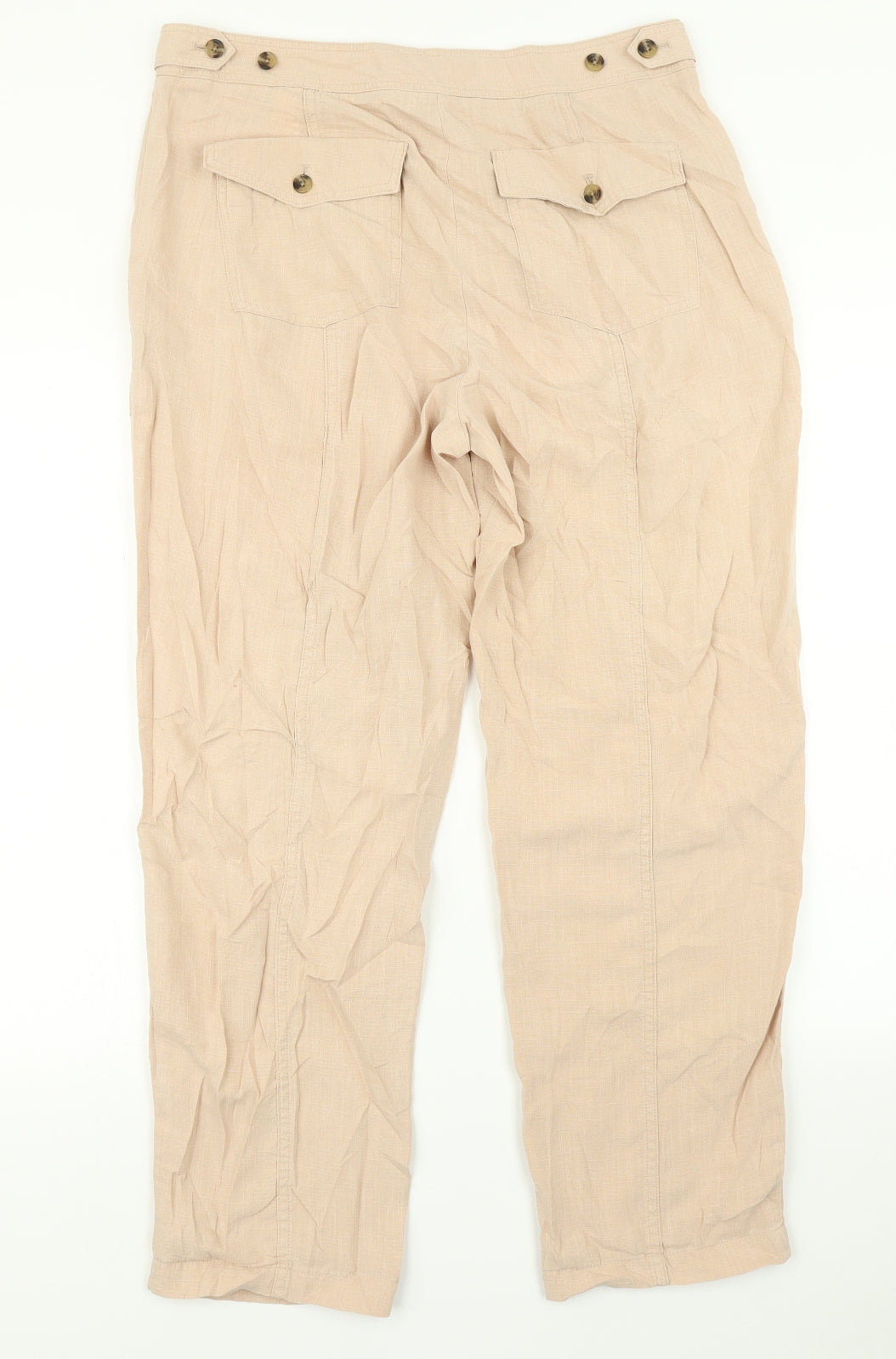 Per Una Womens Pink   Cargo Trousers Size 14 L27 in