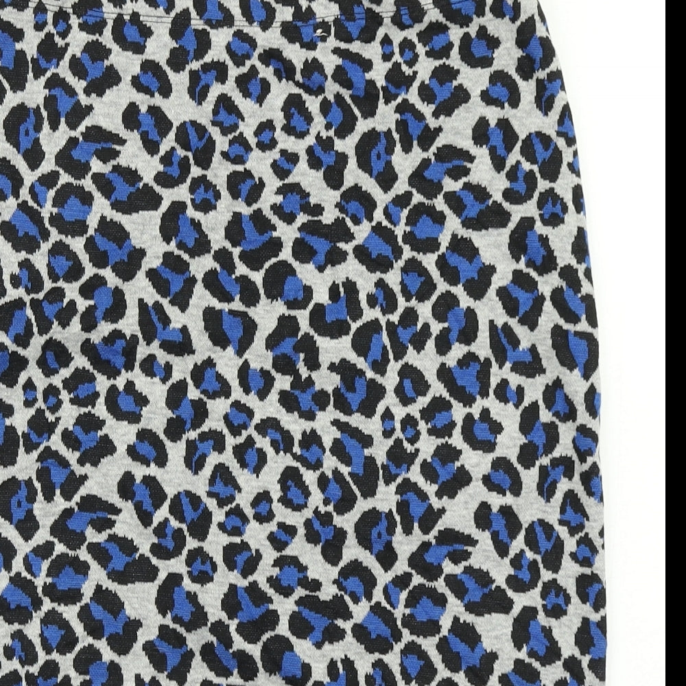 TU Womens Grey Animal Print  Bandage Skirt Size 12