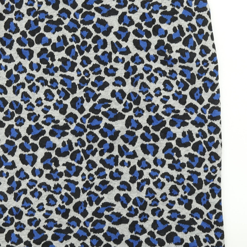 TU Womens Grey Animal Print  Bandage Skirt Size 12