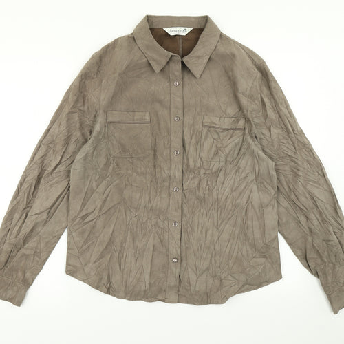 Jumper Womens Brown   Basic Button-Up Size 18