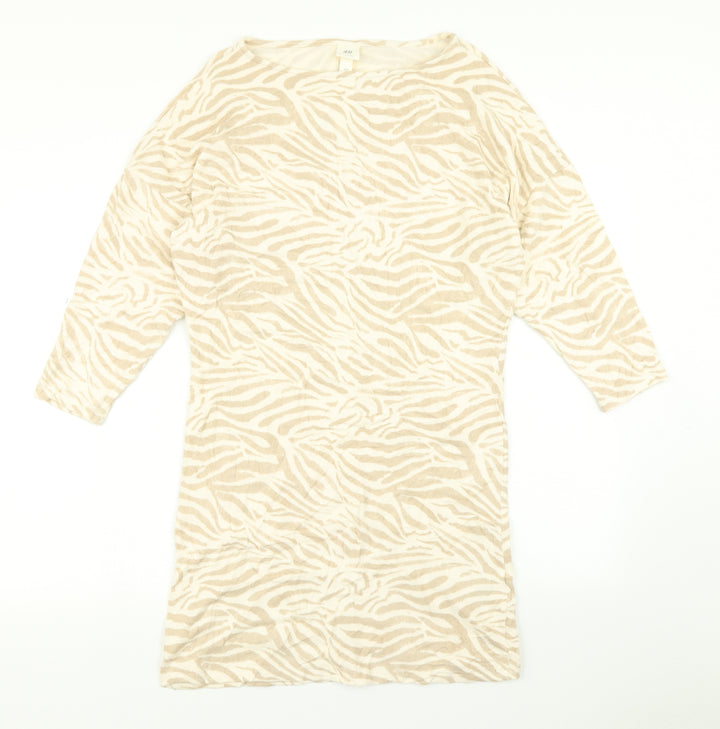 H&M Womens Brown Animal Print  A-Line  Size S
