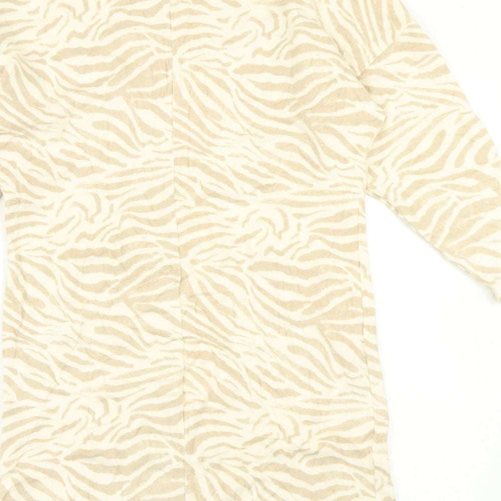H&M Womens Brown Animal Print  A-Line  Size S
