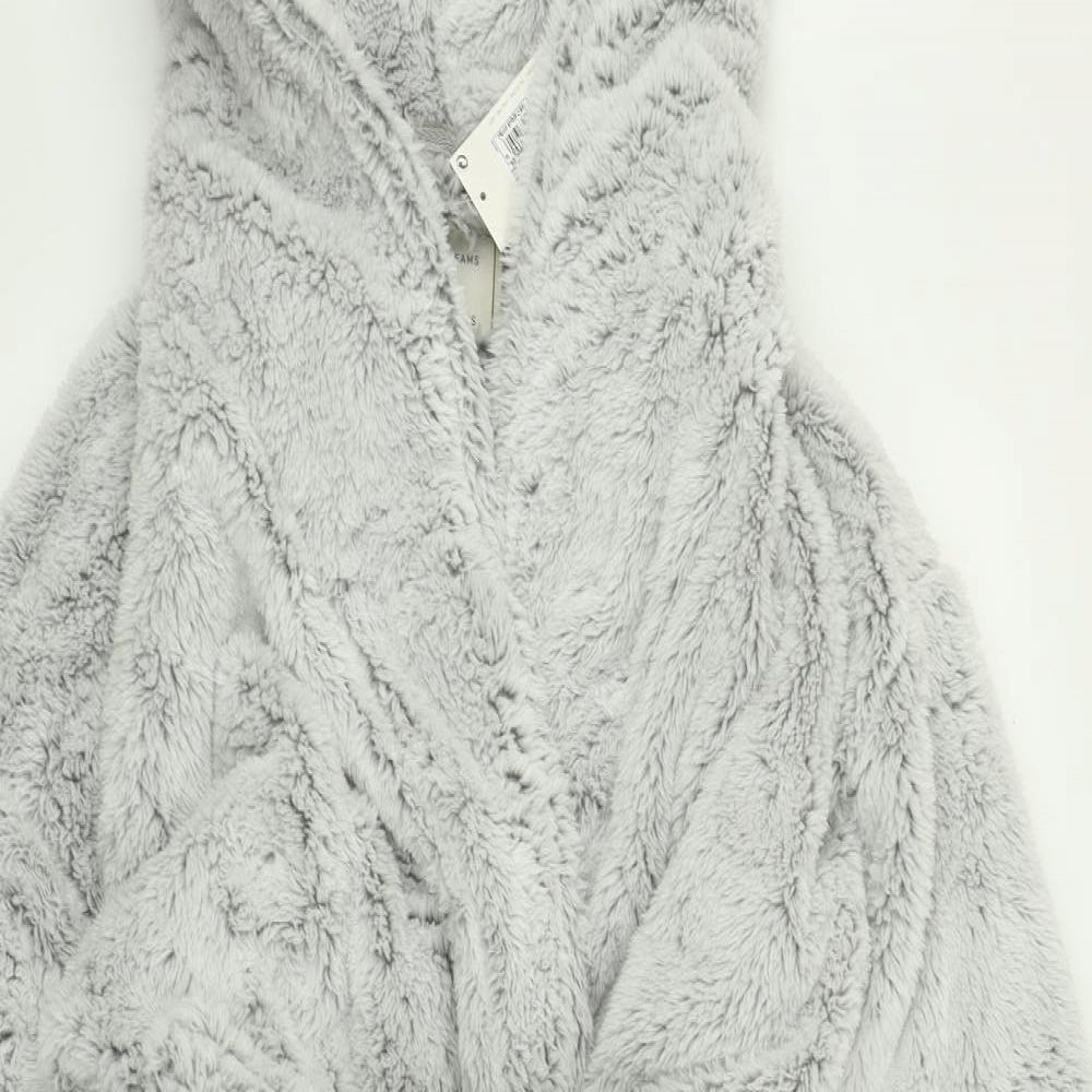M&S Womens Grey Solid  Top Robe Size XL