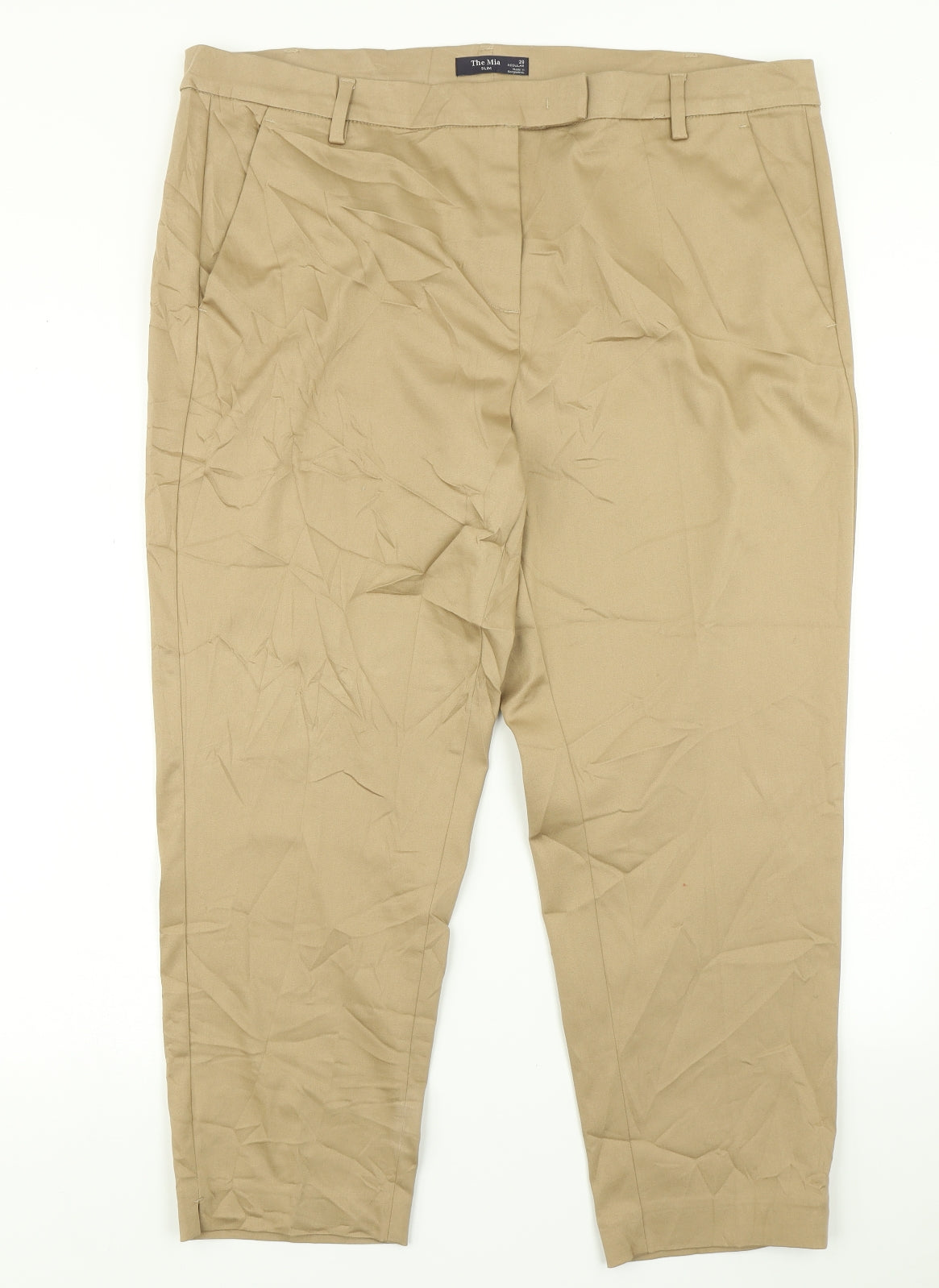 M&S Womens Brown   Dress Pants Trousers Size 20 L25 in