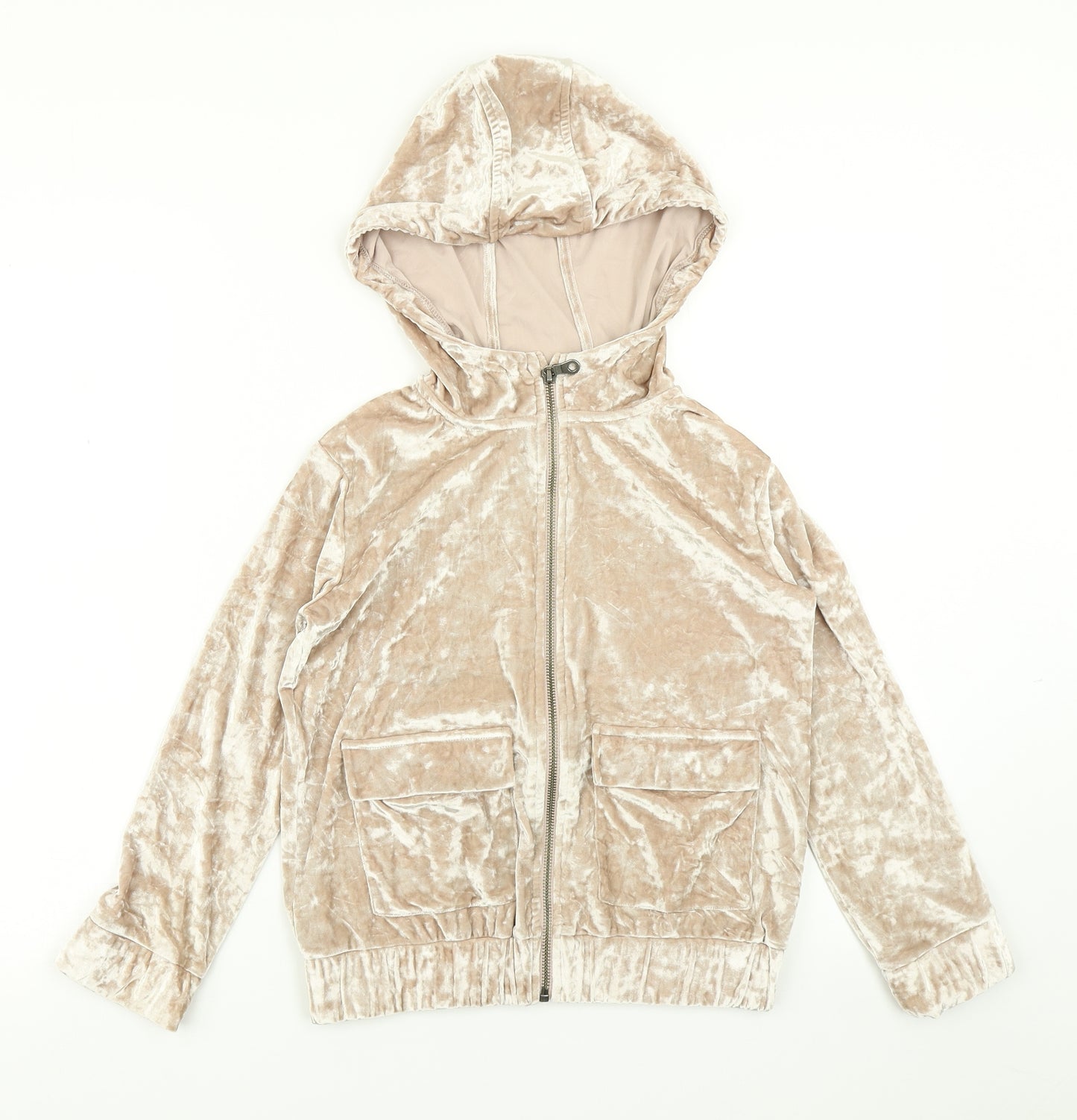 NEXT Girls Beige  Velour Jacket  Size 9 Years